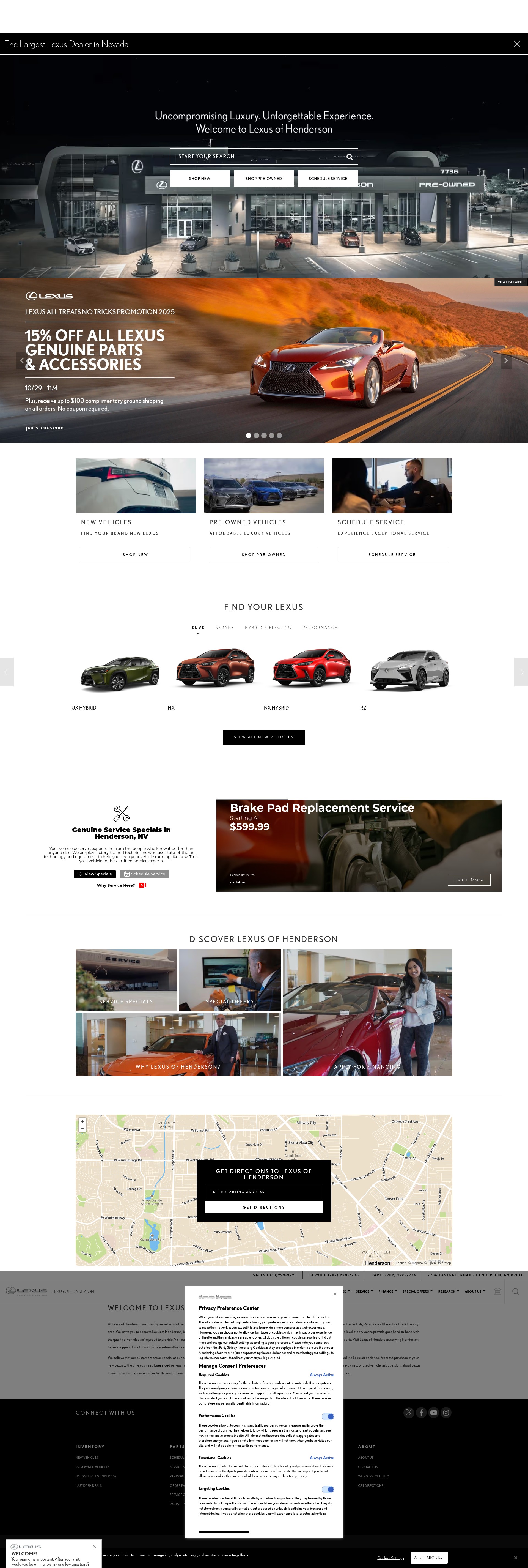 Screenshot of www.lexusofhenderson.com