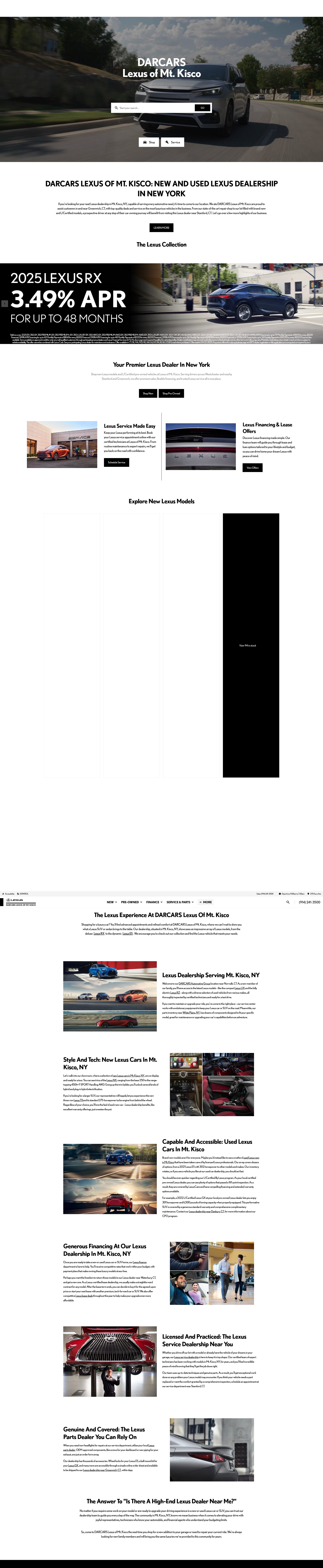 Screenshot of www.lexusofmtkisco.com