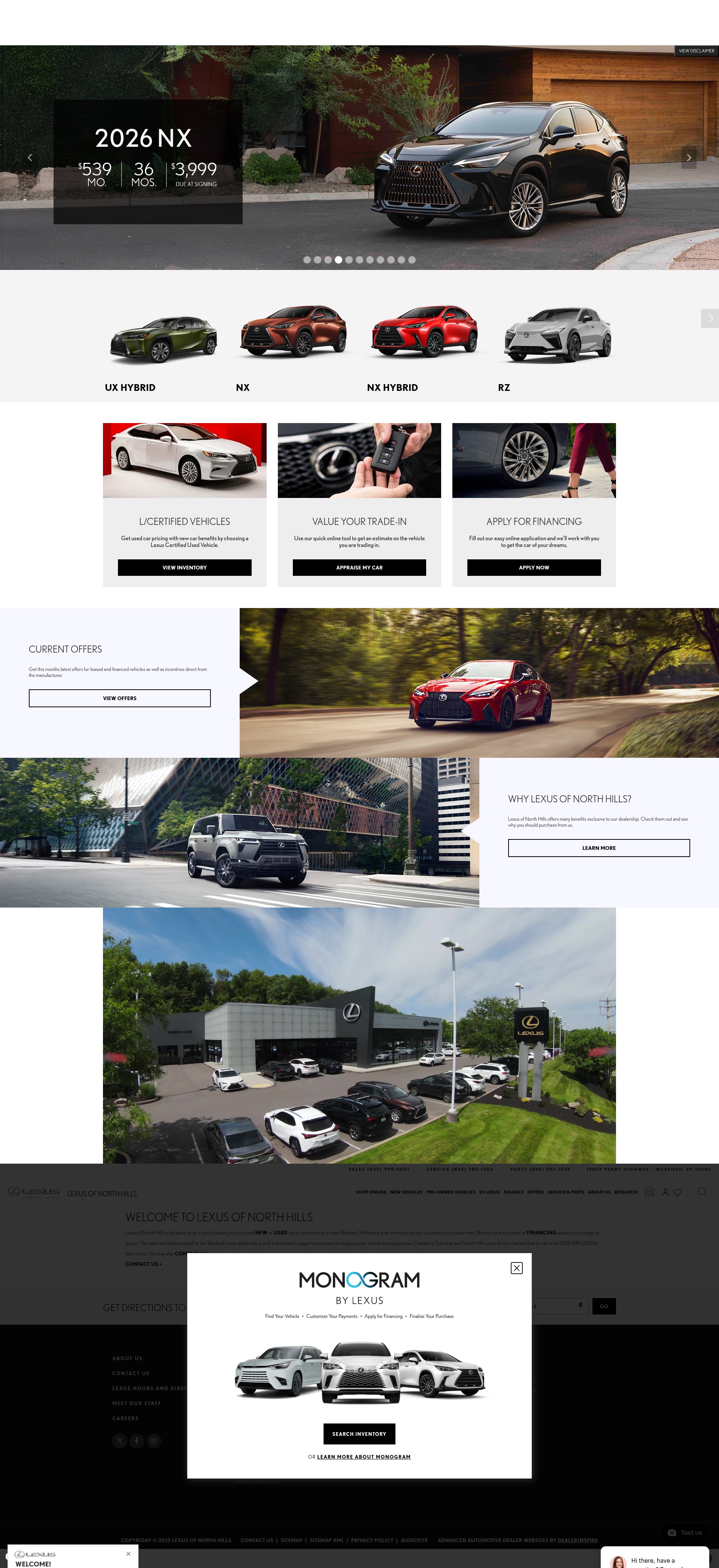 Screenshot of www.lexusofnorthhills.com