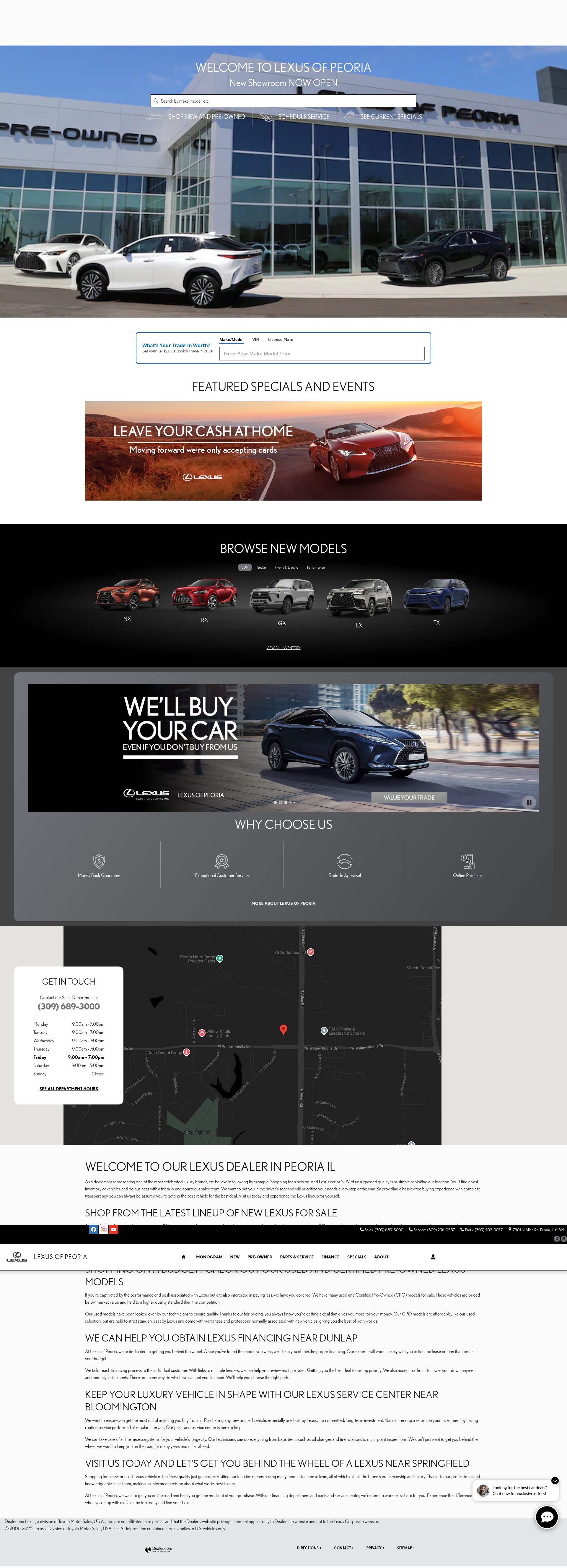 Screenshot of www.lexusofpeoria.com