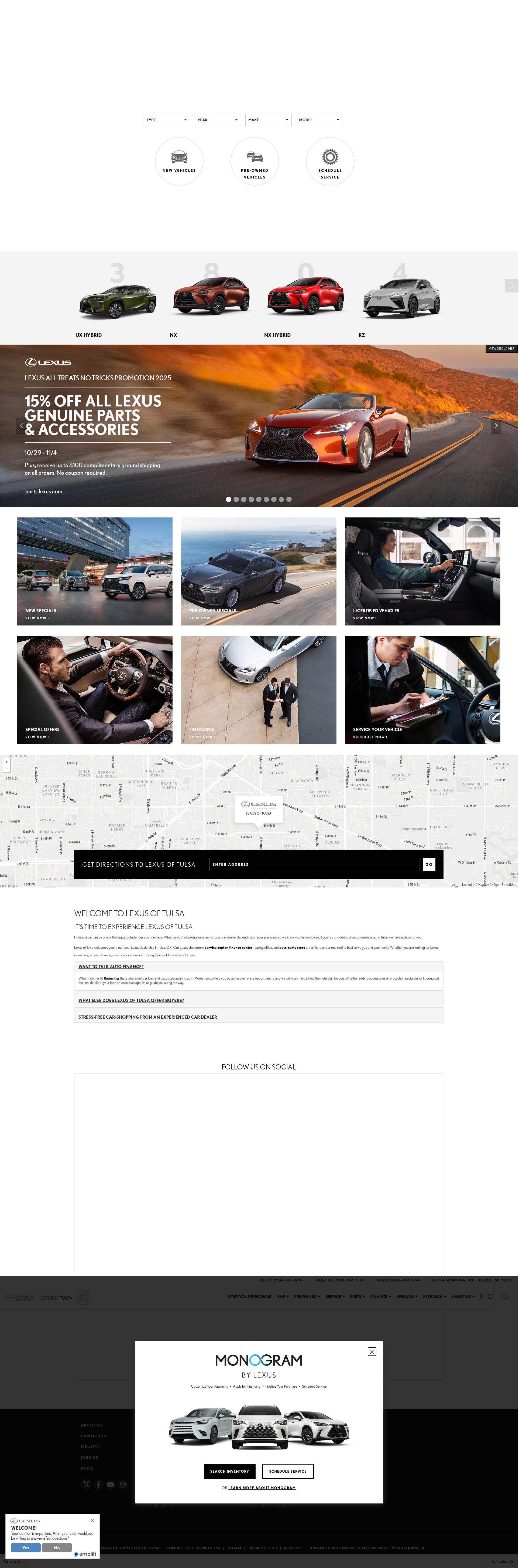 Screenshot of www.lexusoftulsa.com
