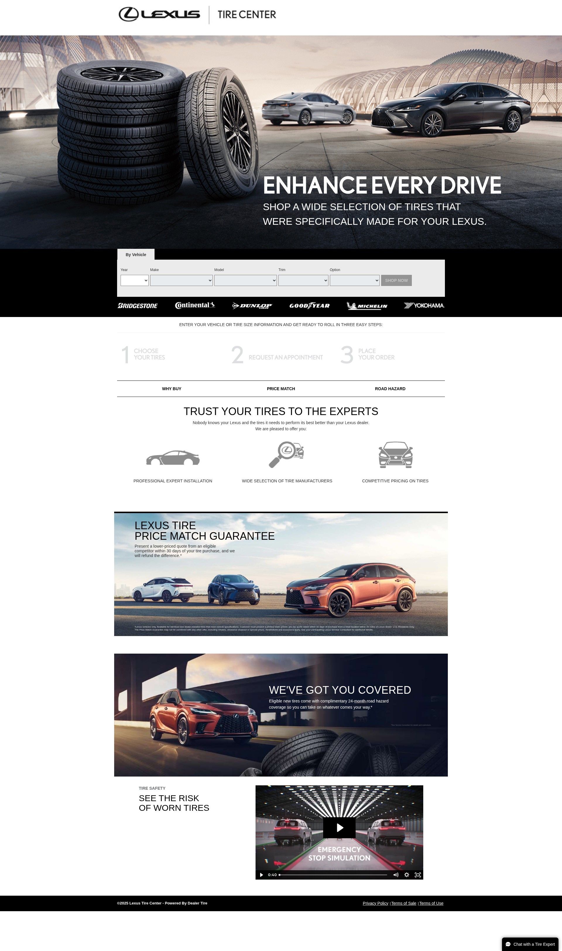 Screenshot of www.lexustirecenter.com