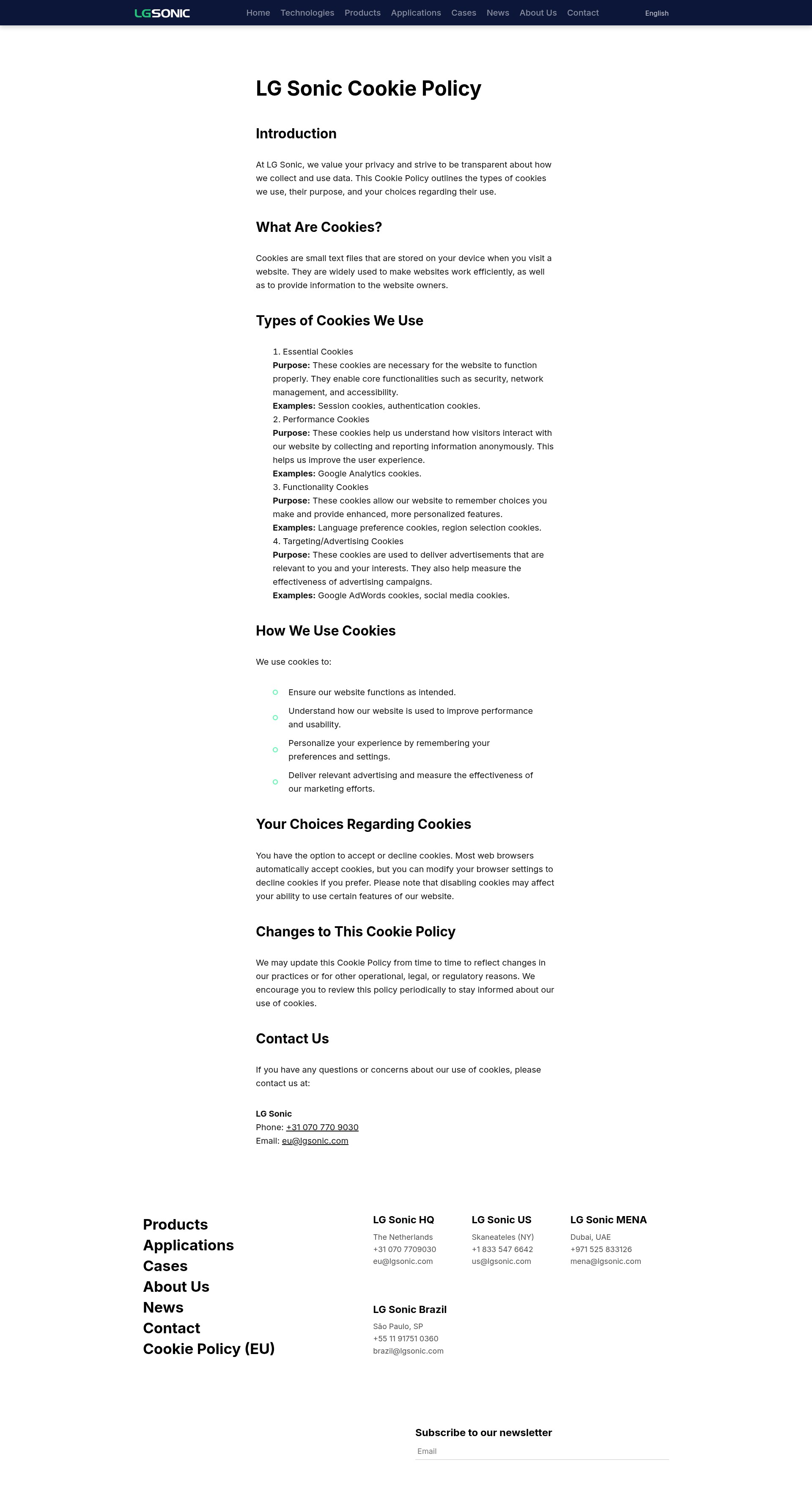 Screenshot of www.lgsonic.com