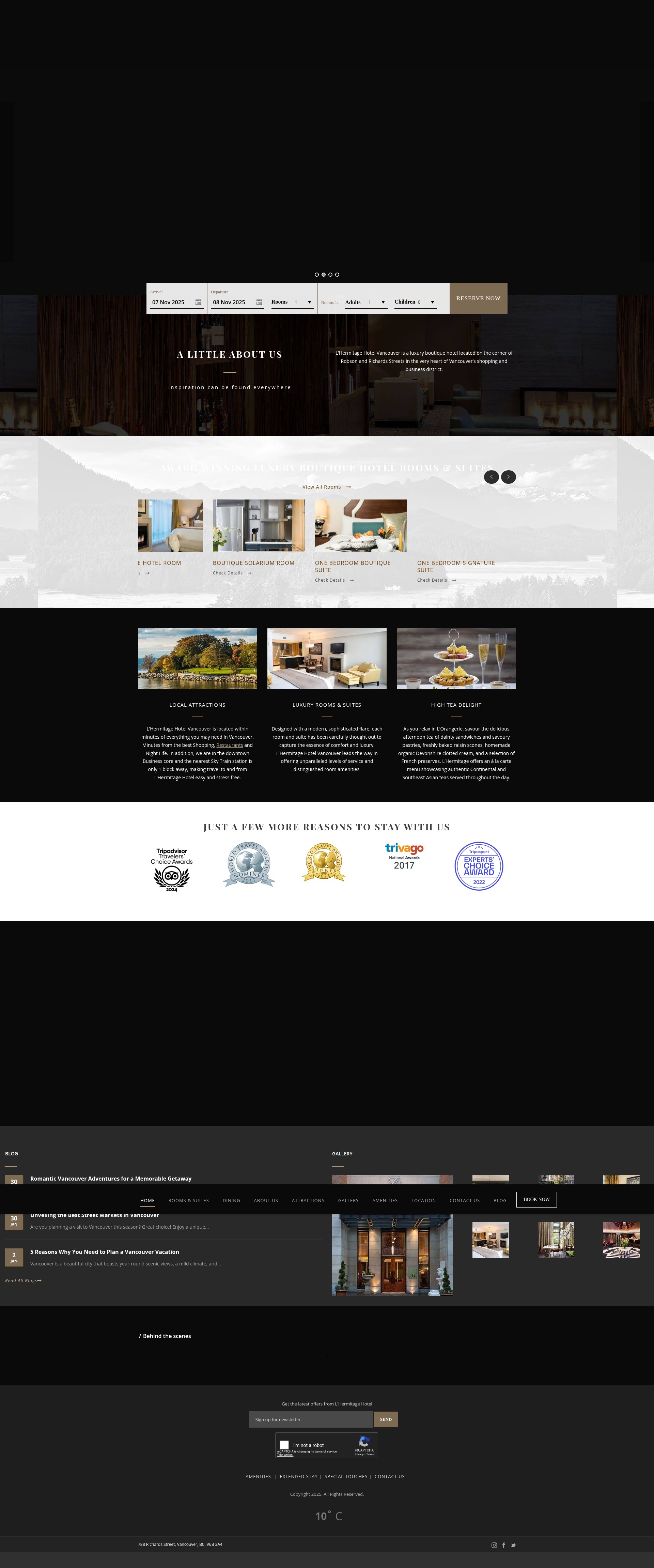 Screenshot of www.lhermitagevancouver.com