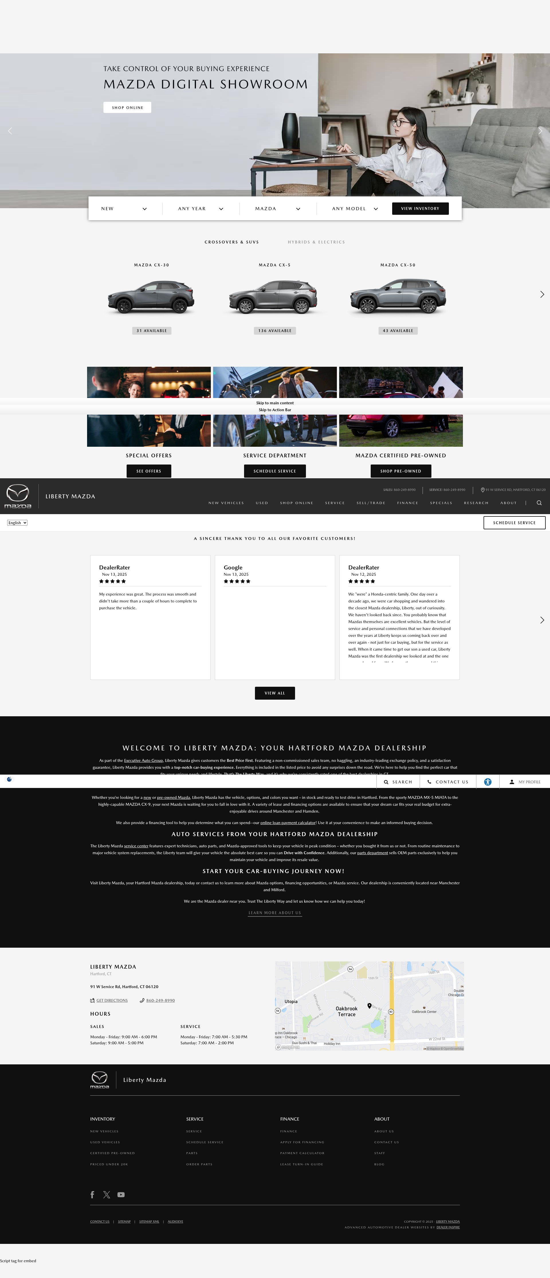 Screenshot of www.libertymazda.net