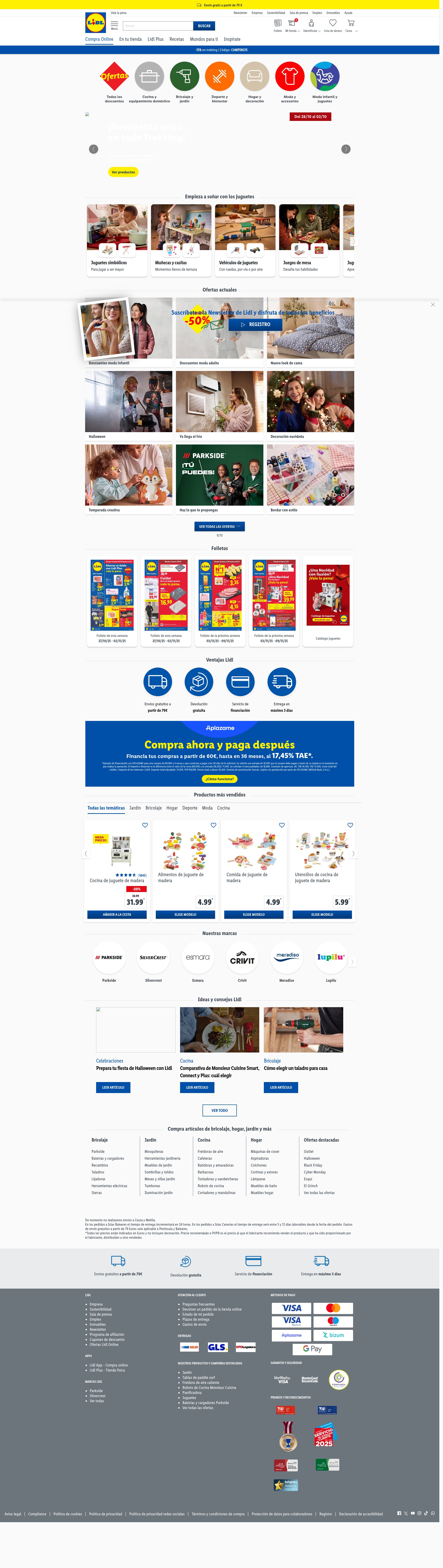 Screenshot of www.lidl.es