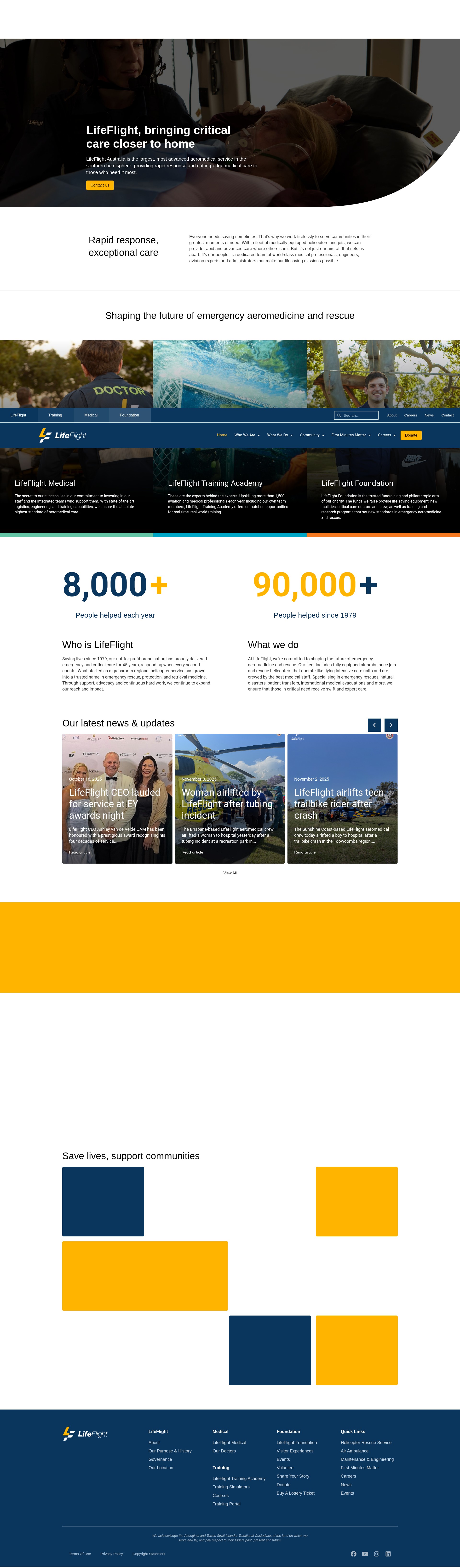 Screenshot of www.lifeflight.org.au