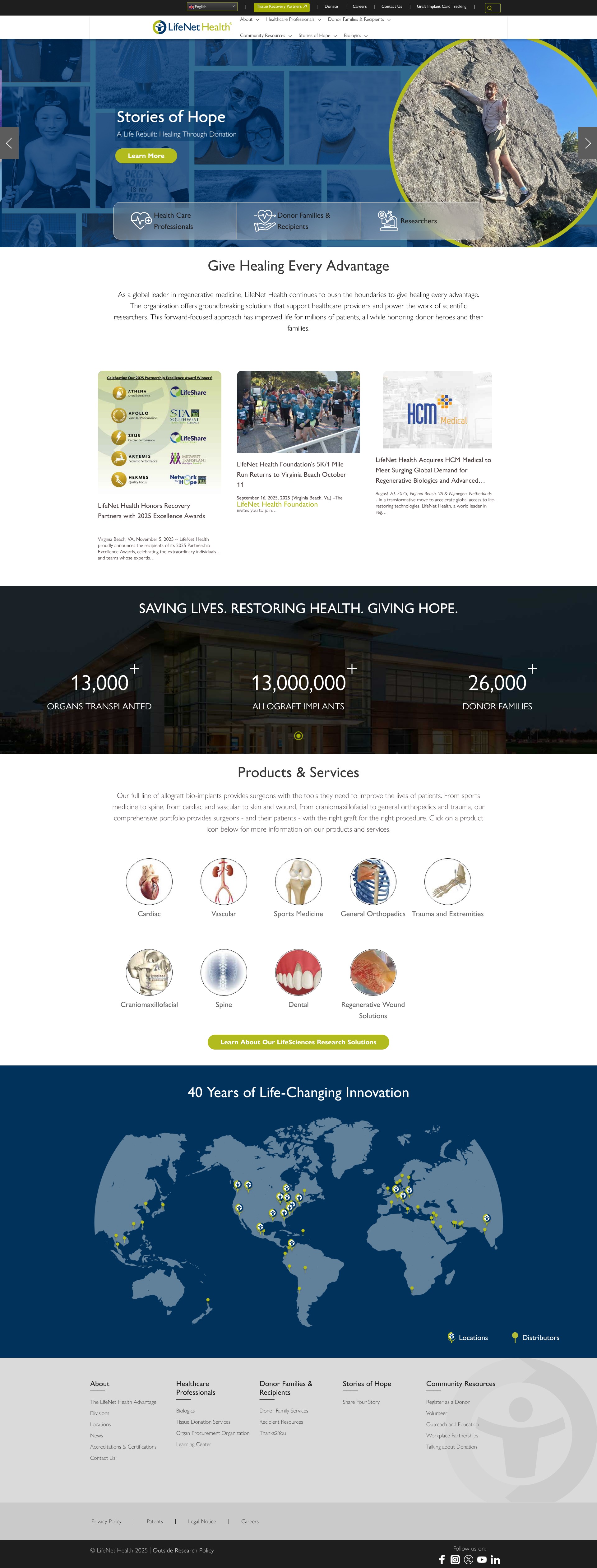 Screenshot of www.lifenethealth.org