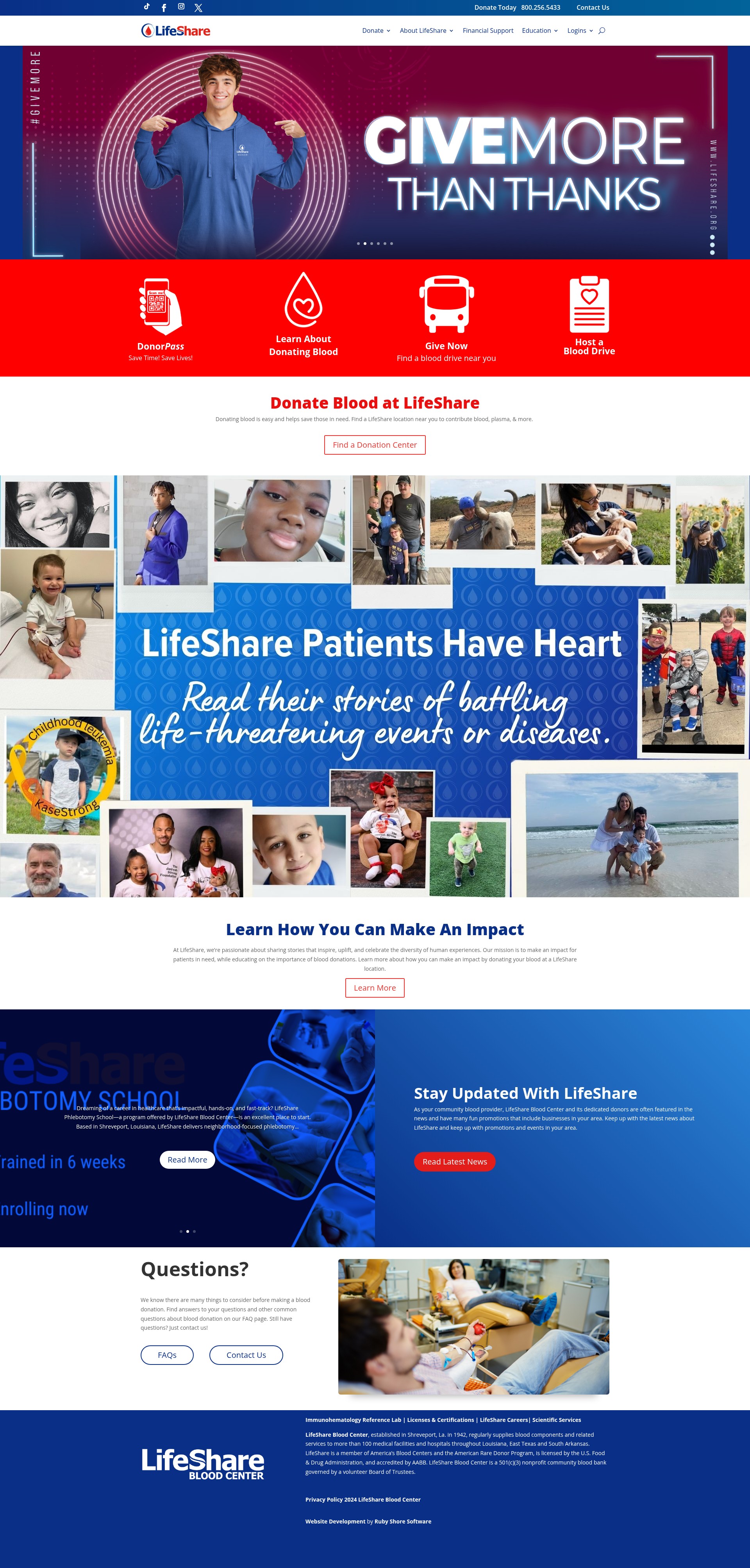 Screenshot of www.lifeshare.org