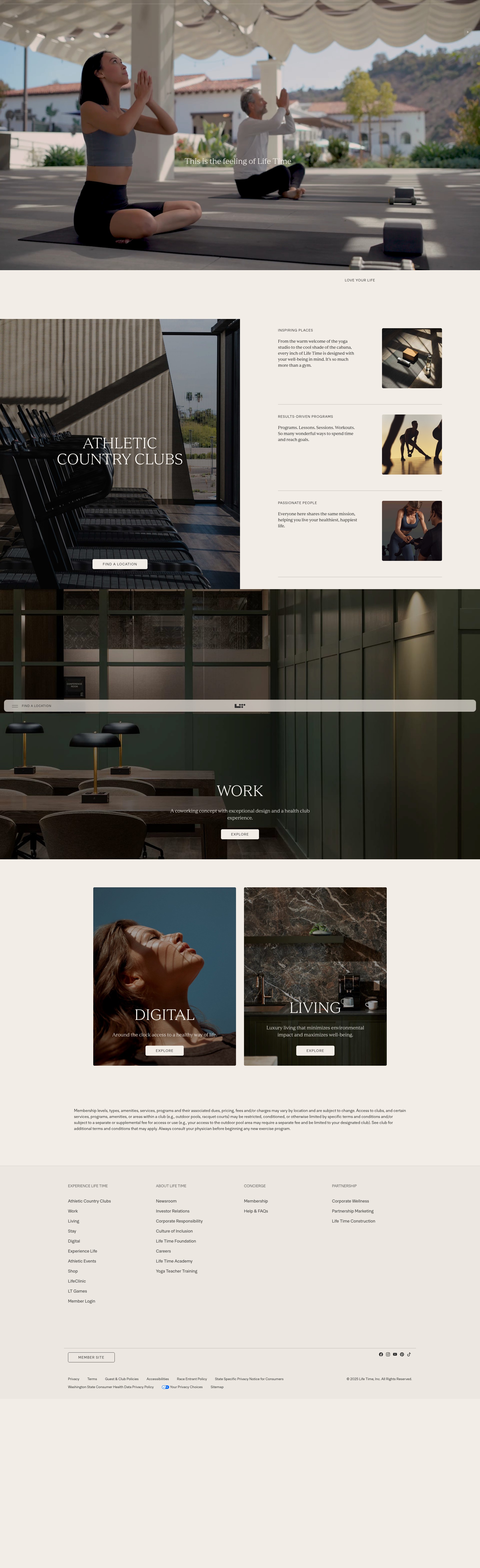 Screenshot of www.lifetime.life