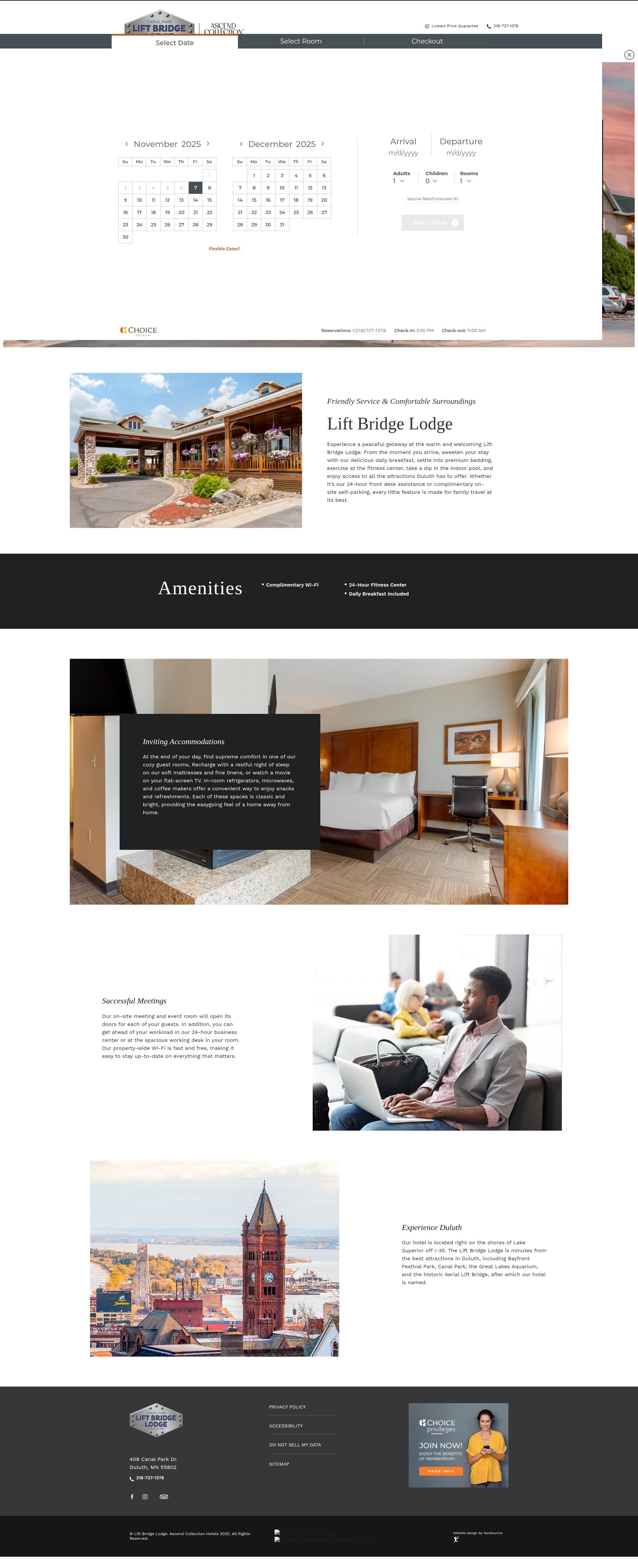 Screenshot of www.liftbridgelodge.com