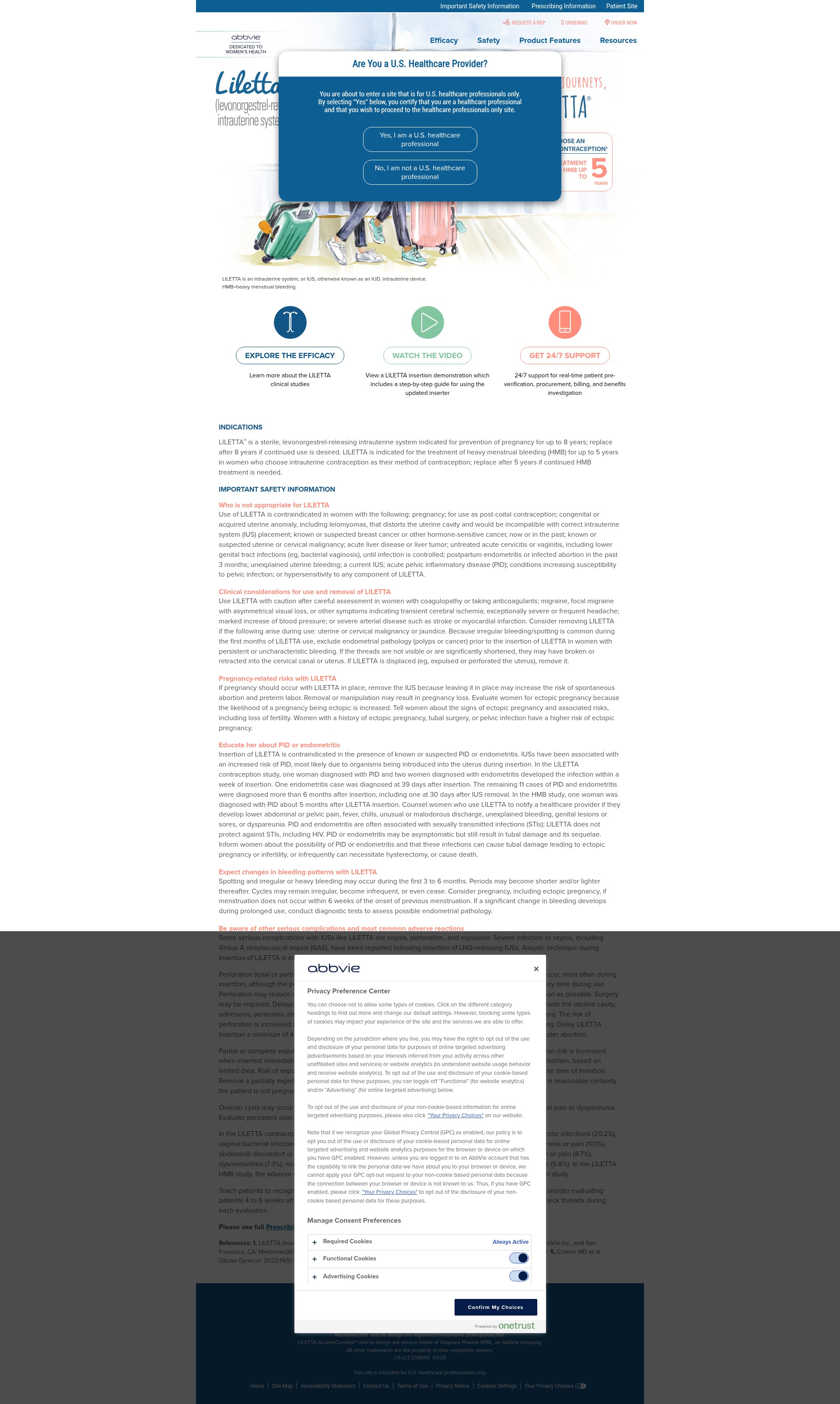 Screenshot of www.lilettahcp.com