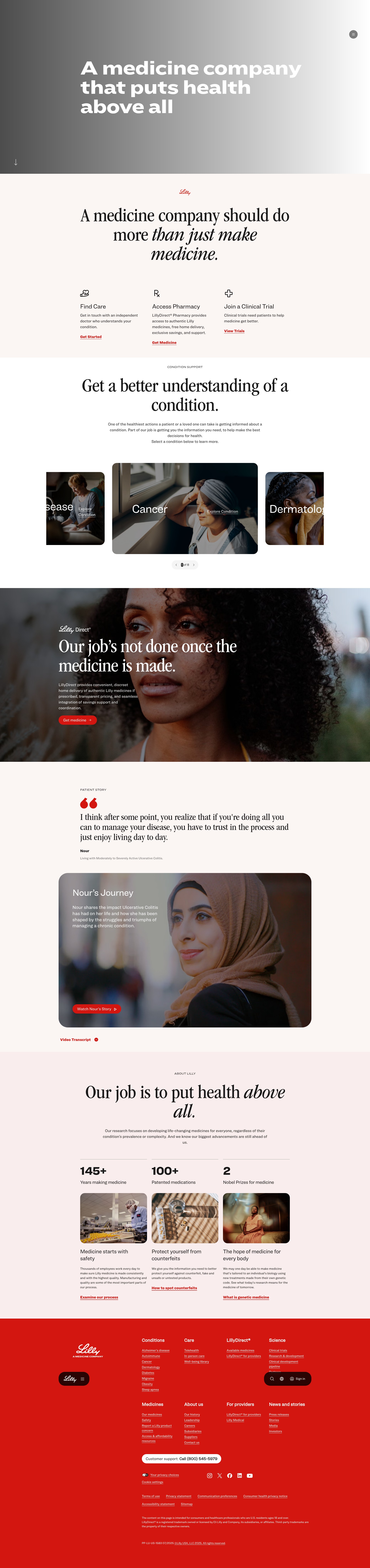 Screenshot of www.lilly.com