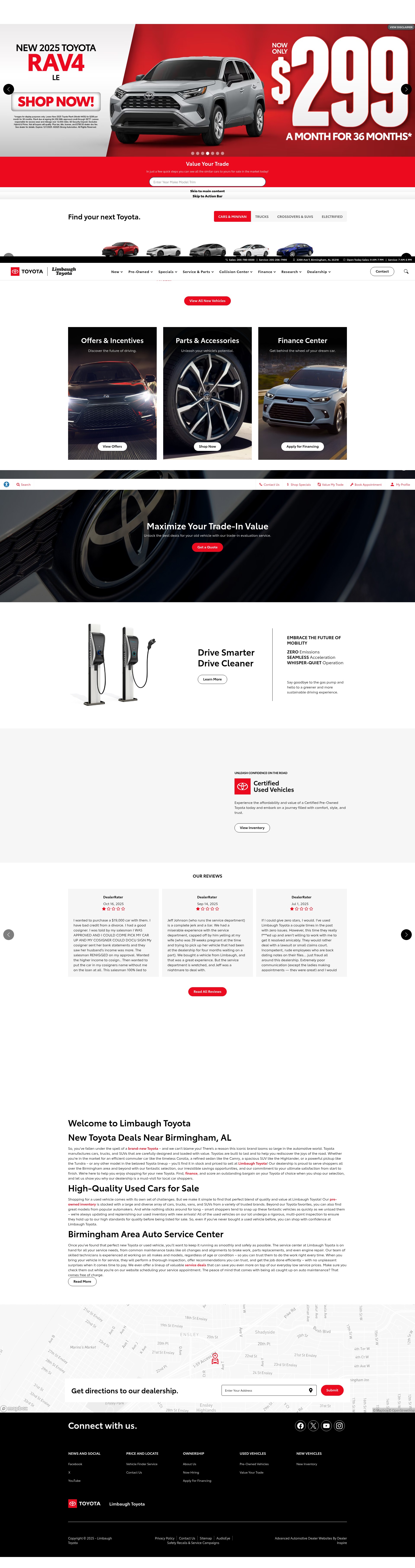 Screenshot of www.limbaughtoyota.com