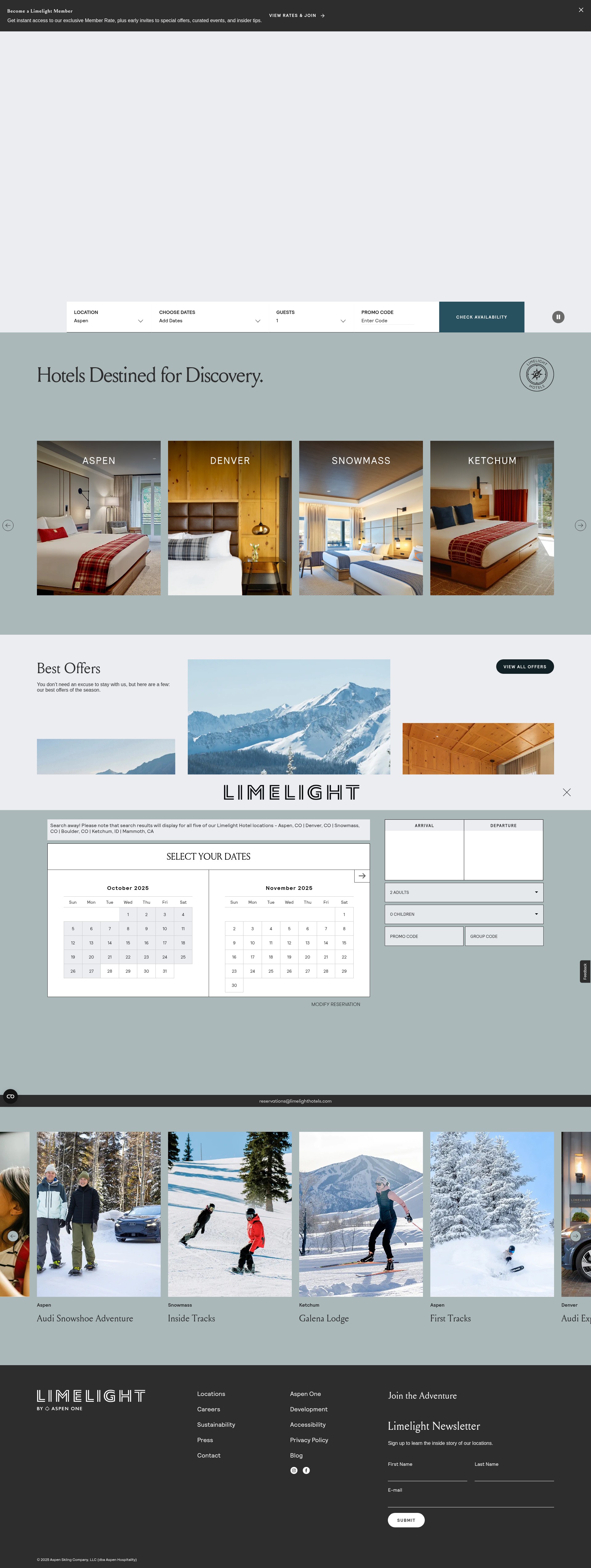 Screenshot of www.limelighthotels.com