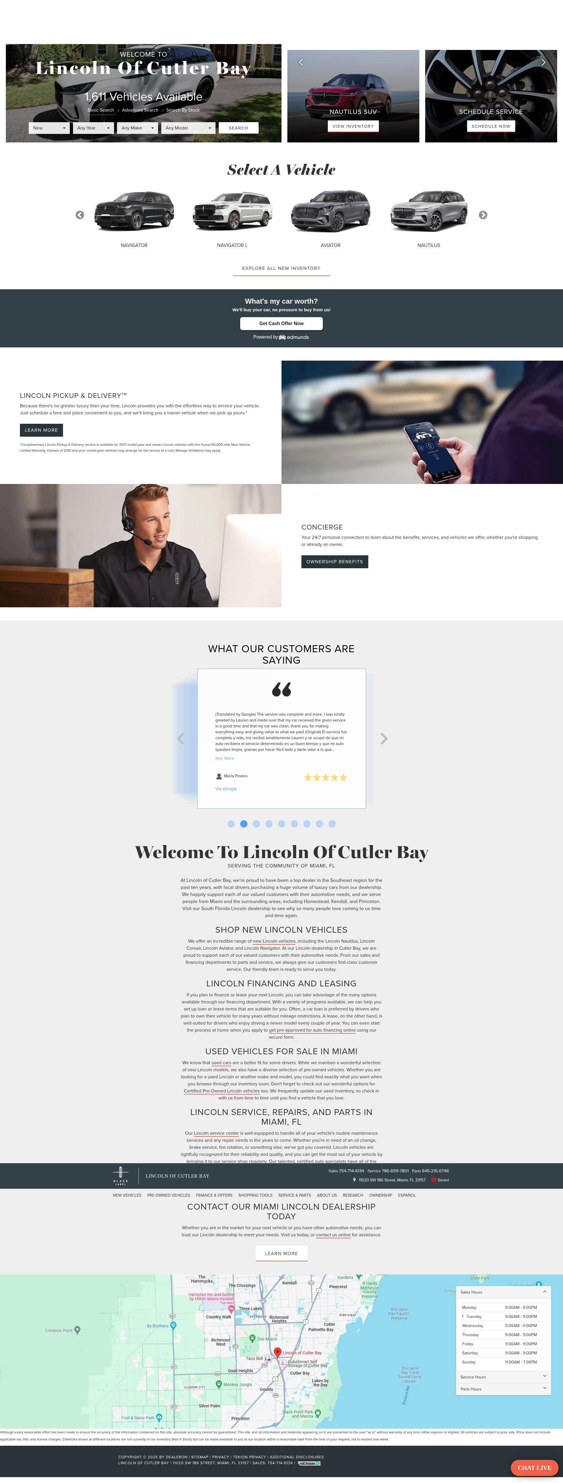 Screenshot of www.lincolnofcutlerbay.com