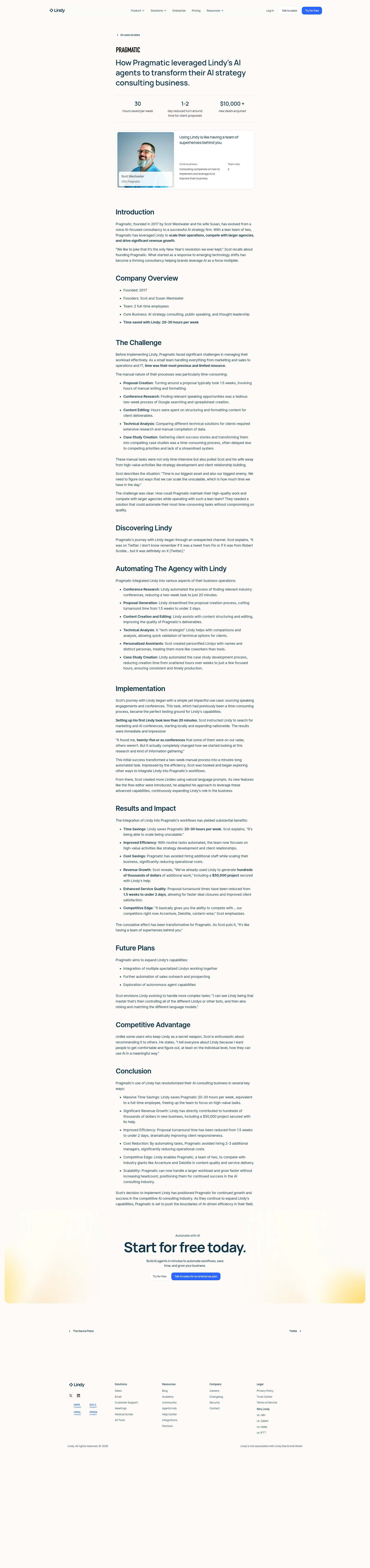 Screenshot of www.lindy.ai