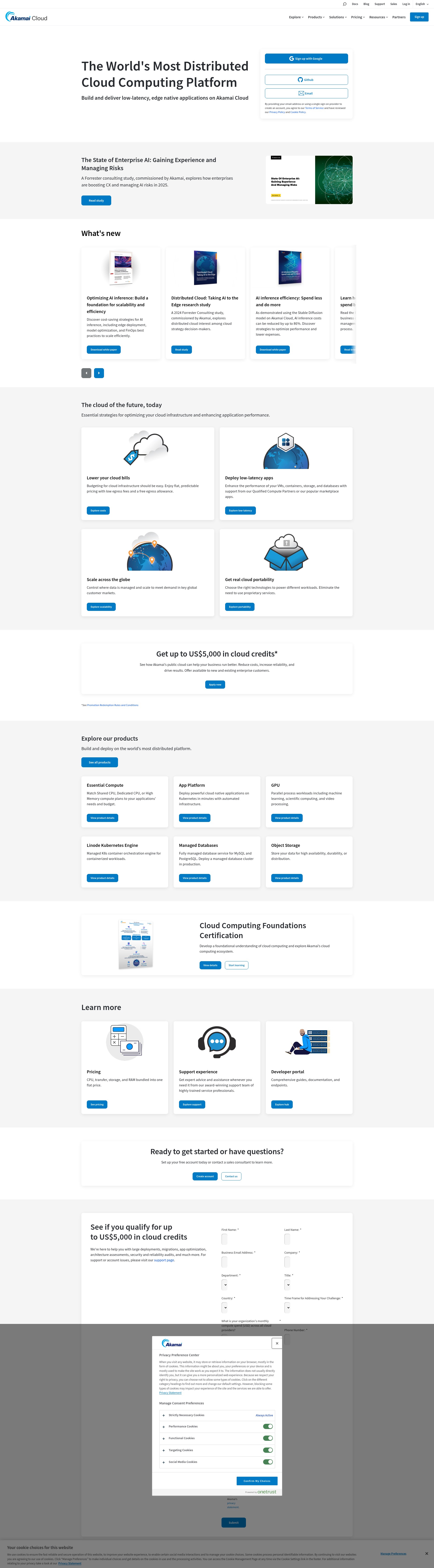 Screenshot of www.linode.com