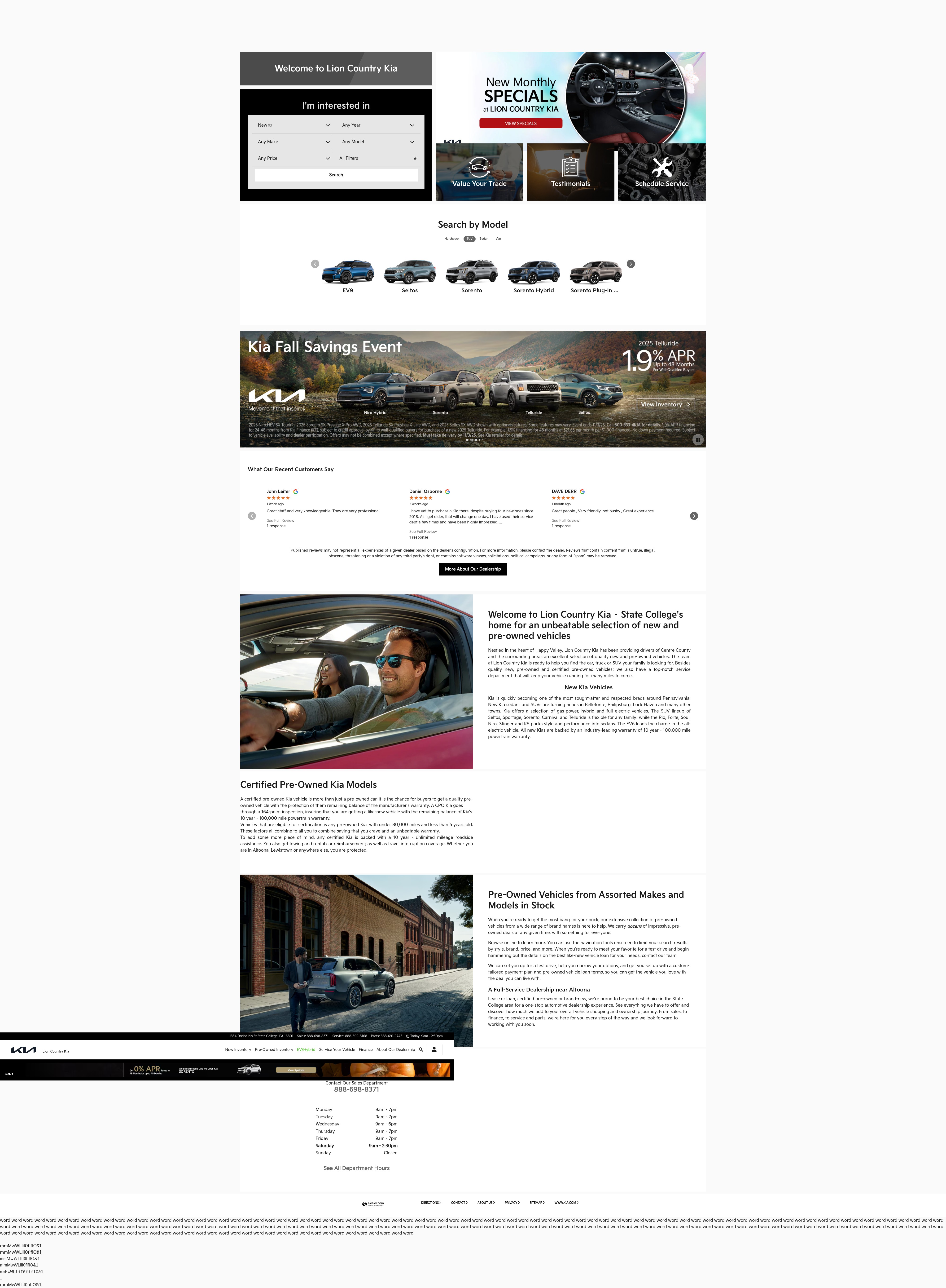 Screenshot of www.lioncountrykia.com
