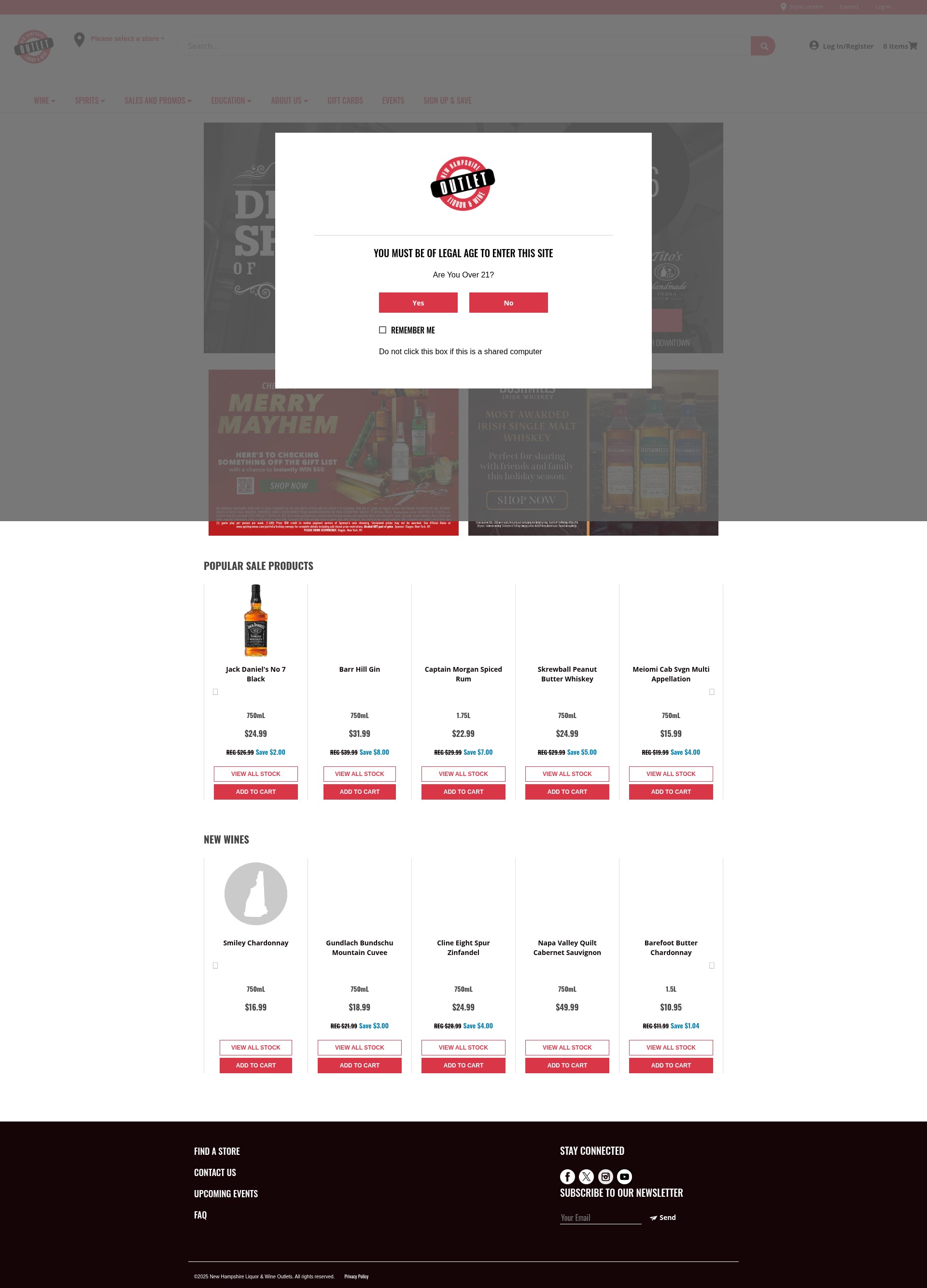 Screenshot of www.liquorandwineoutlets.com