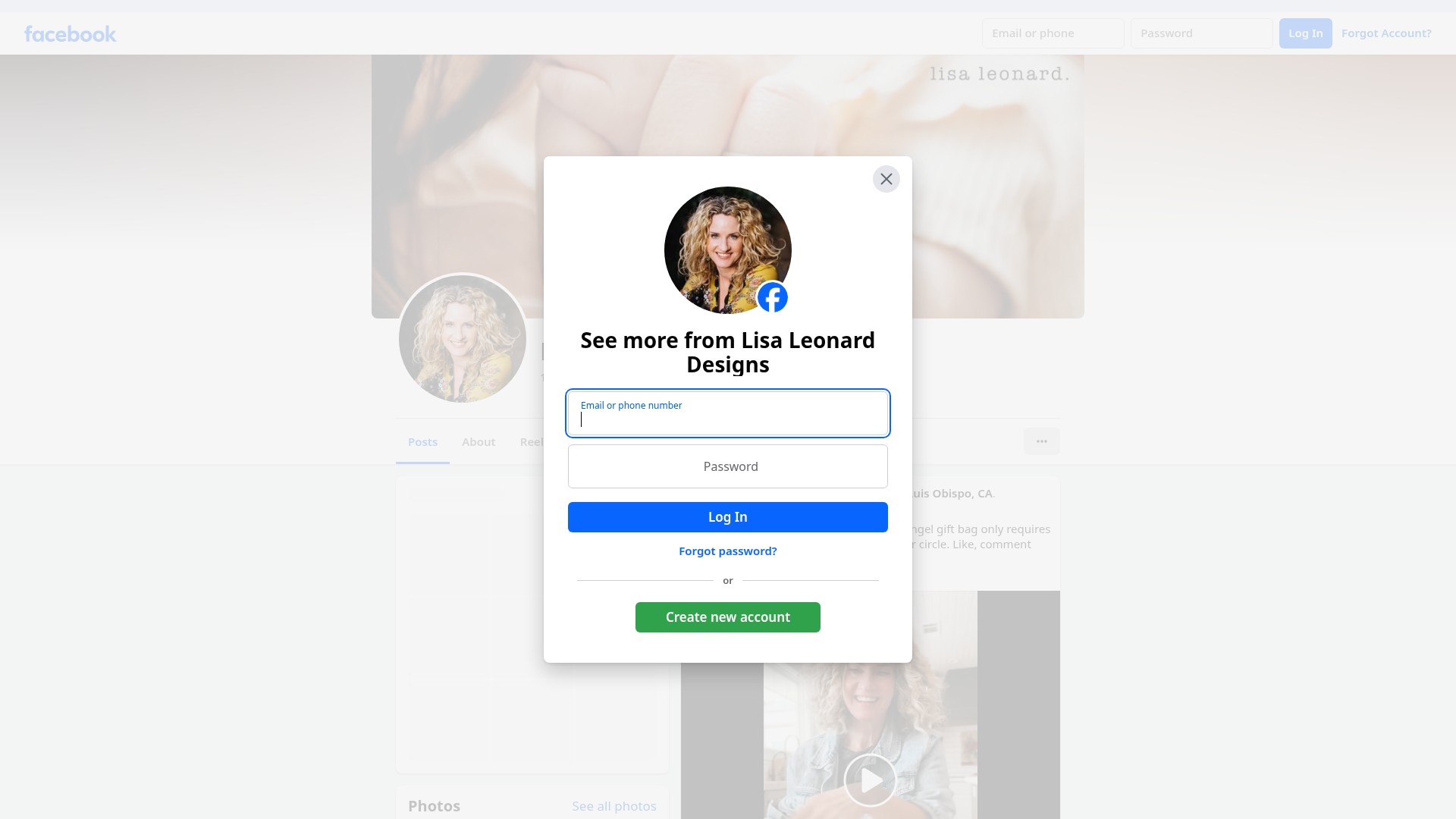 Screenshot of www.lisaleonard.com