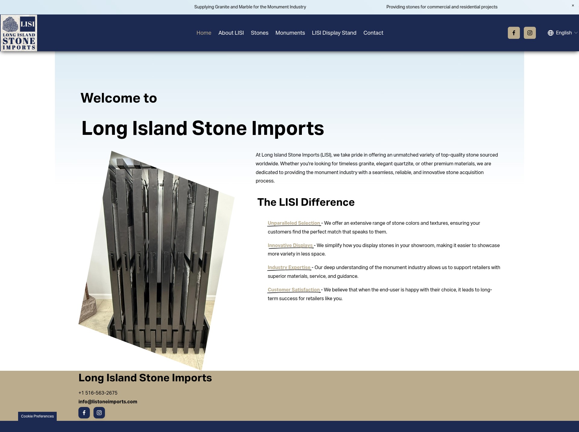 Screenshot of www.listoneimports.com