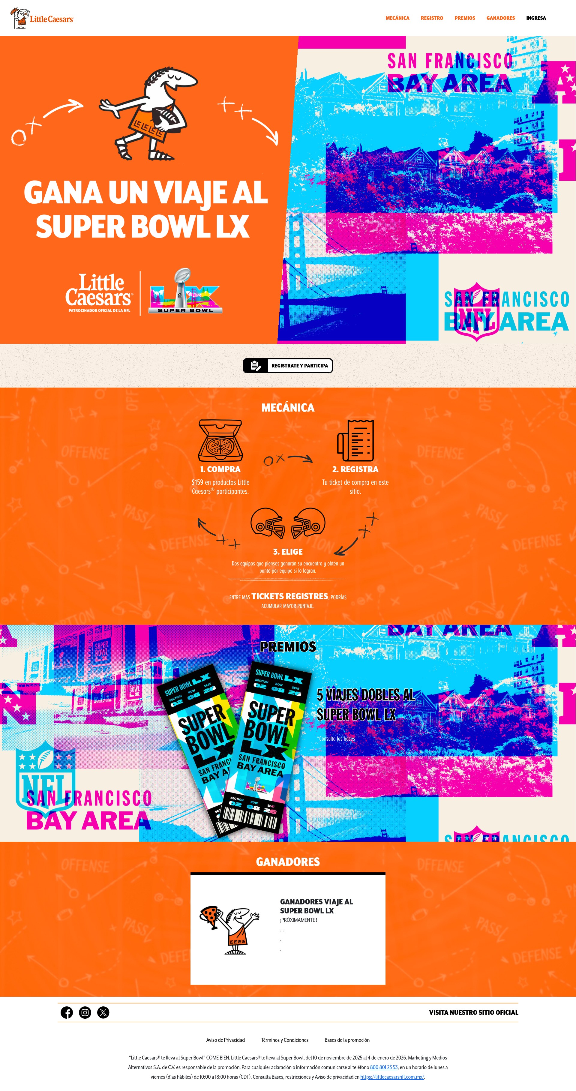 Screenshot of www.littlecaesarsnfl.com.mx