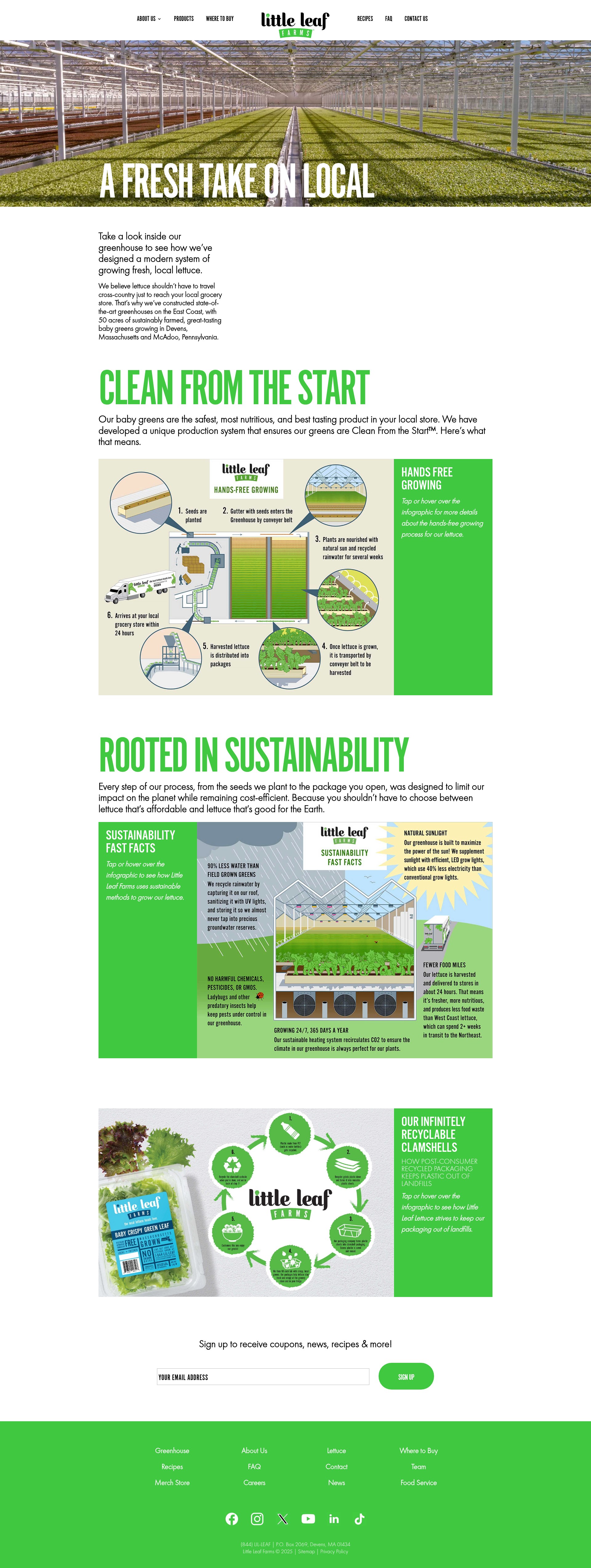 Screenshot of www.littleleaffarms.com