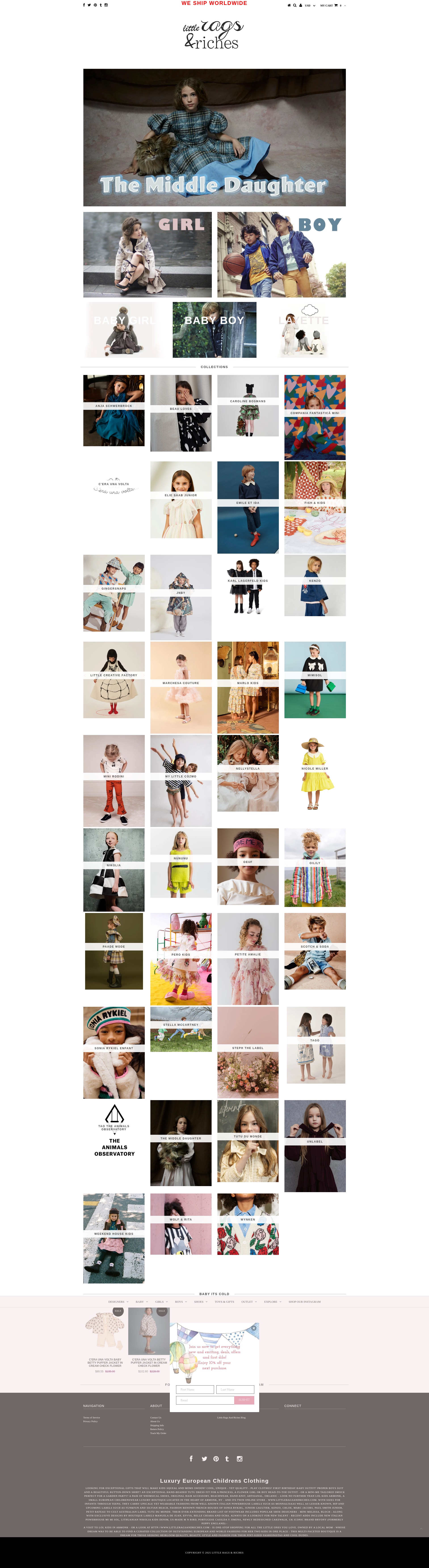 Screenshot of www.littleragsandriches.com