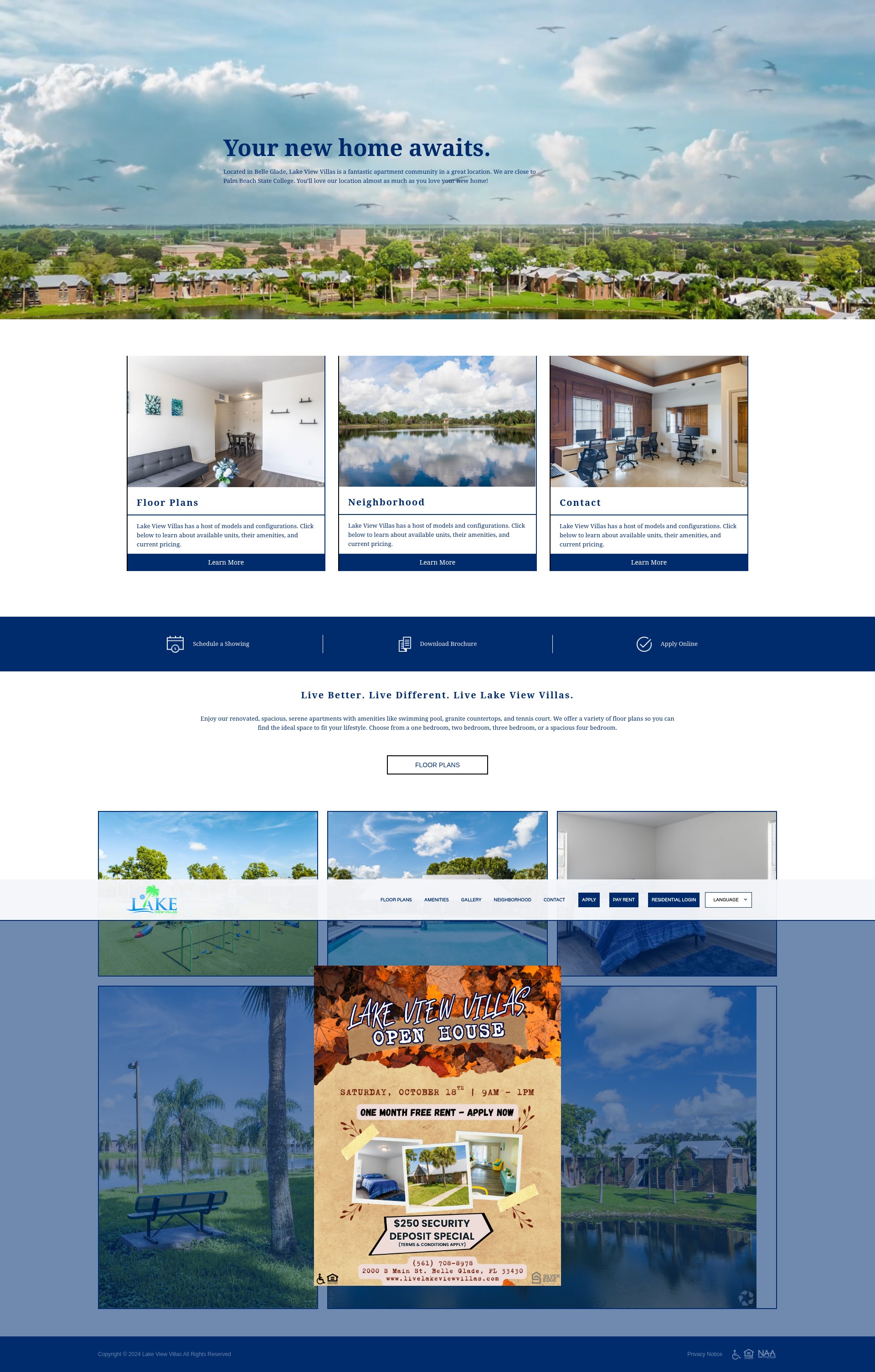 Screenshot of www.livelakeviewvillas.com