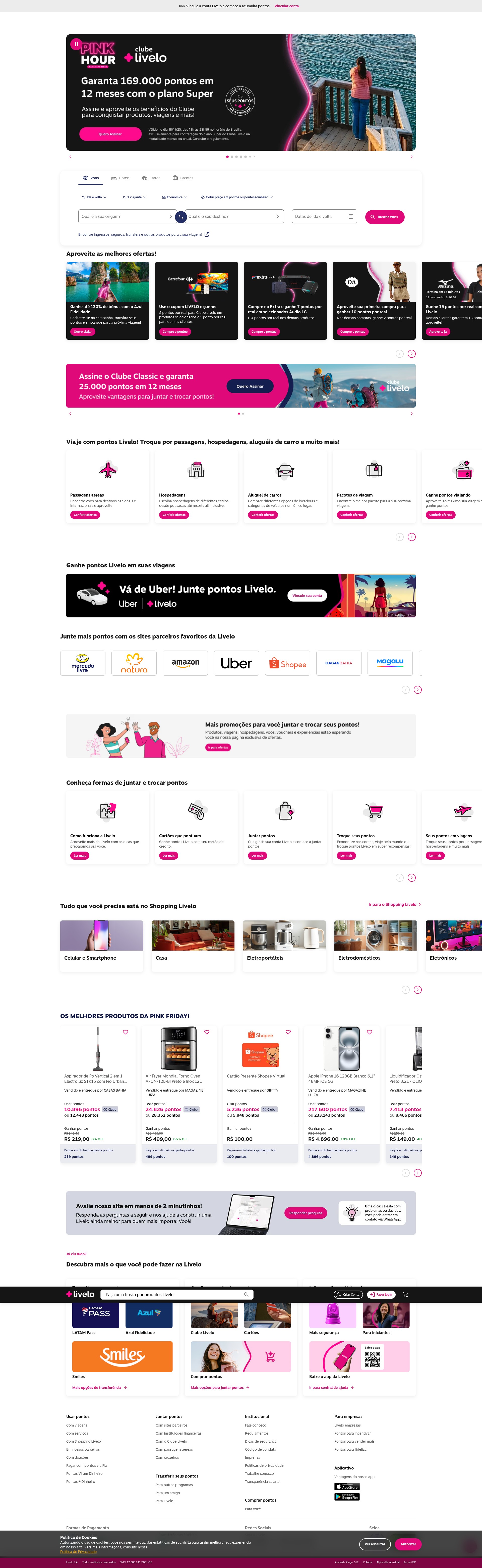 Screenshot of www.livelo.com.br