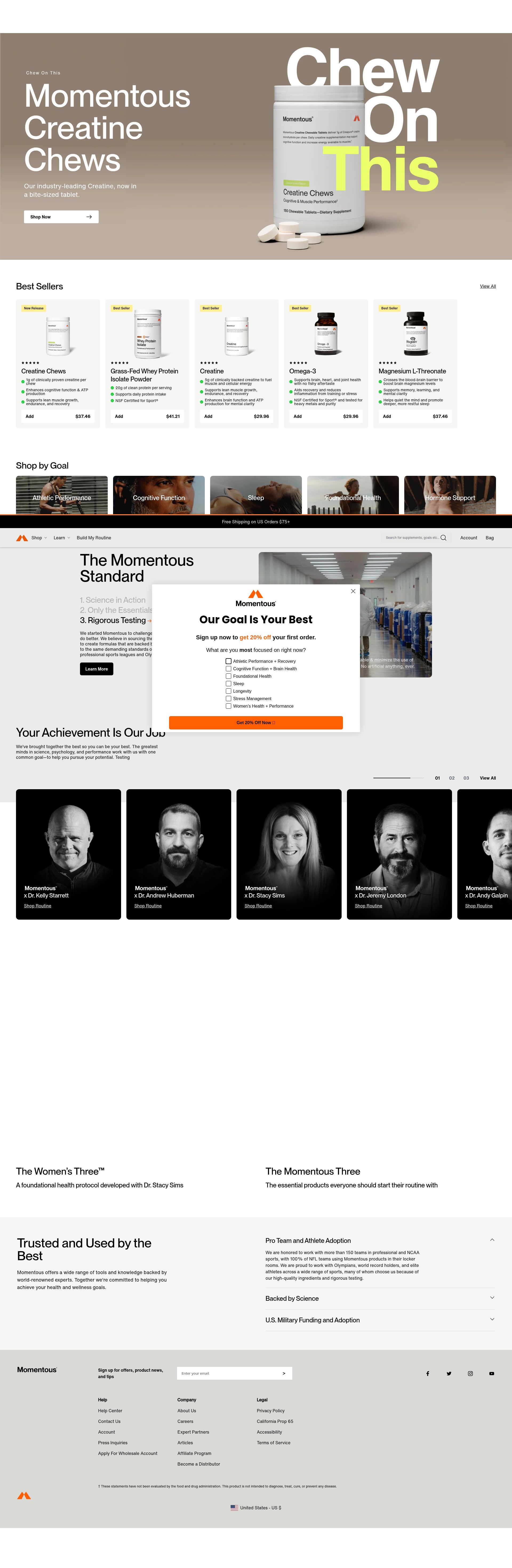 Screenshot of www.livemomentous.com