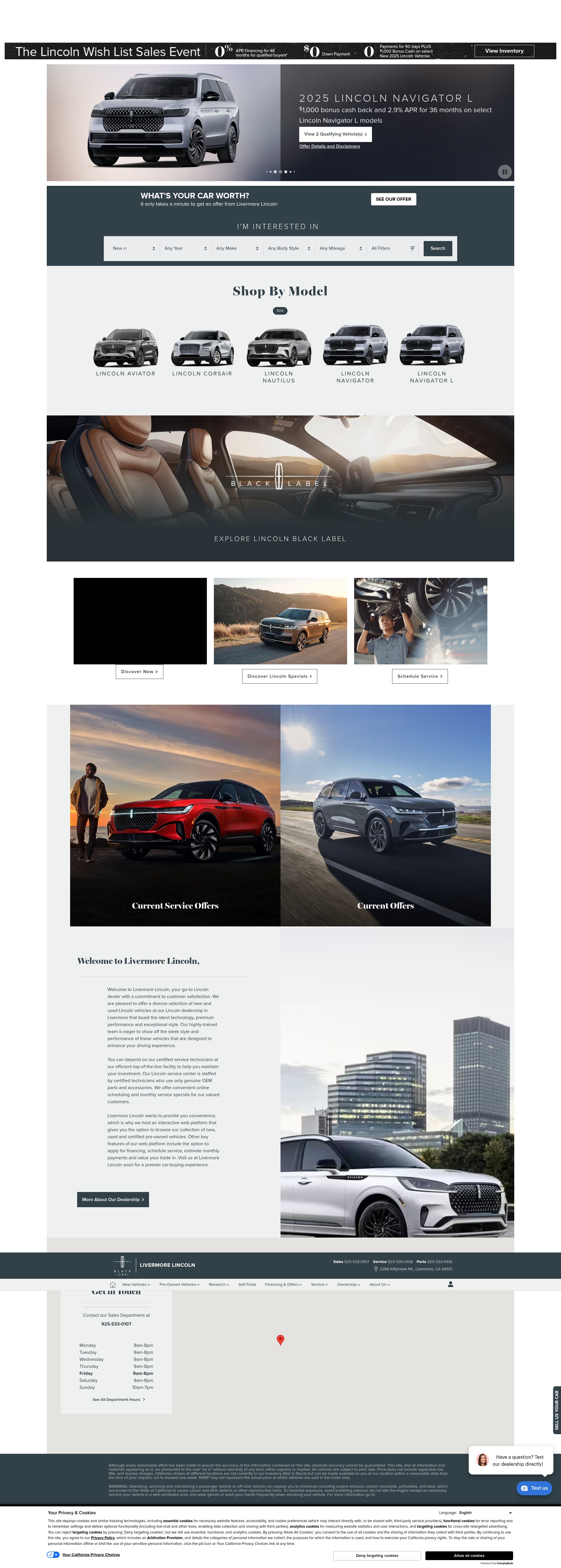 Screenshot of www.livermorelincoln.net