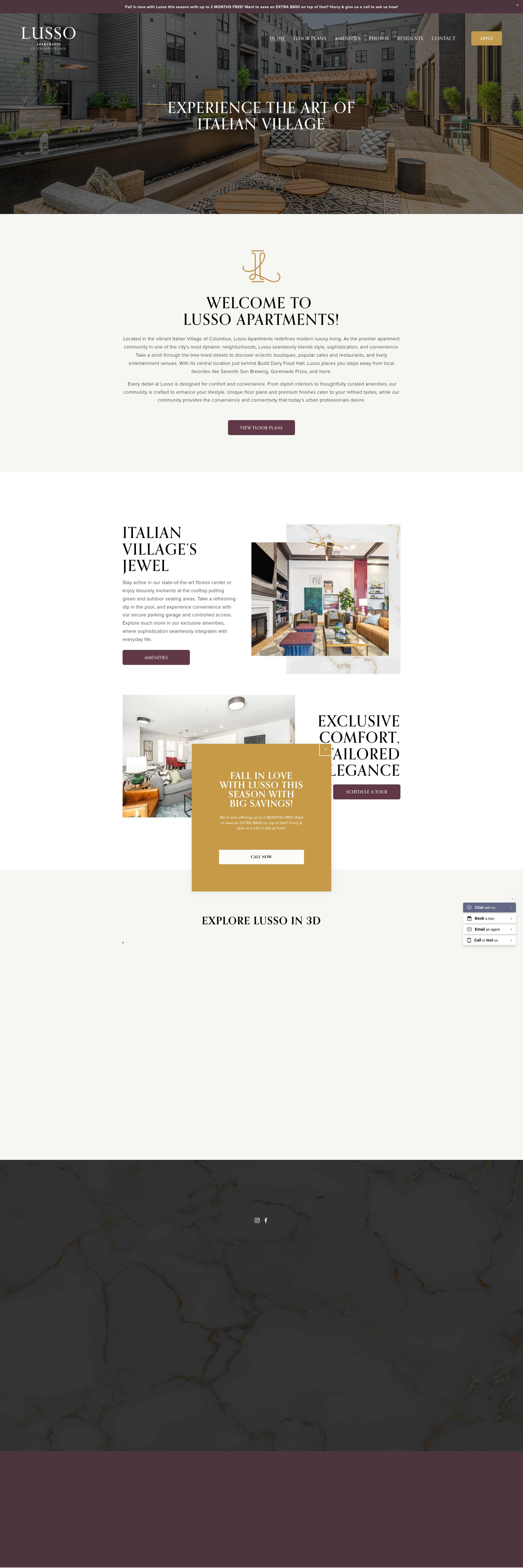 Screenshot of www.livinglusso.com