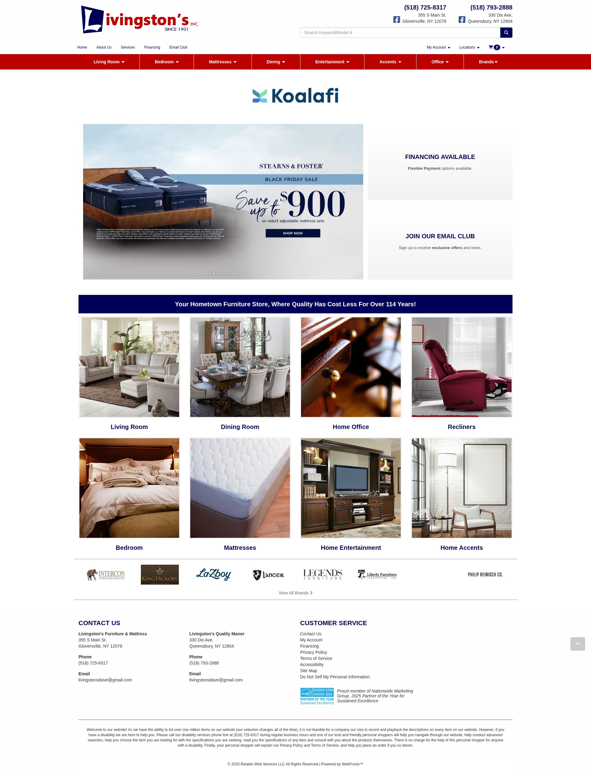 Screenshot of www.livingstonsfurn.com