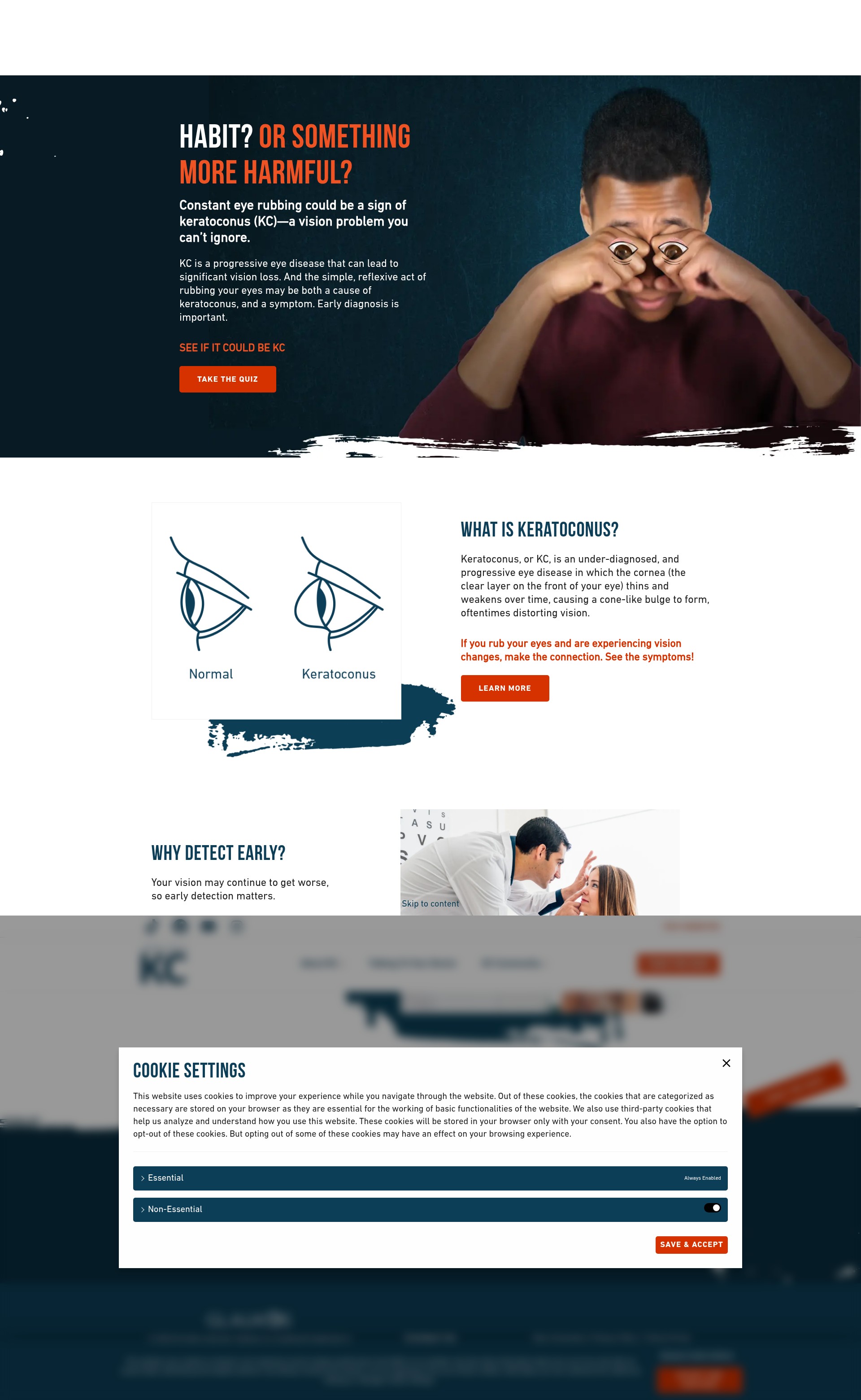 Screenshot of www.livingwithkeratoconus.com
