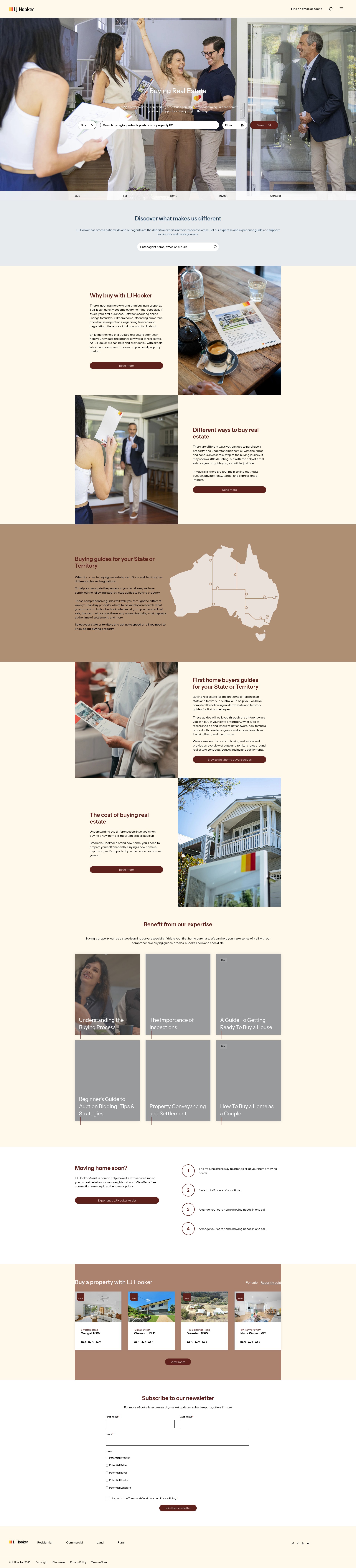 Screenshot of www.ljhooker.com.au