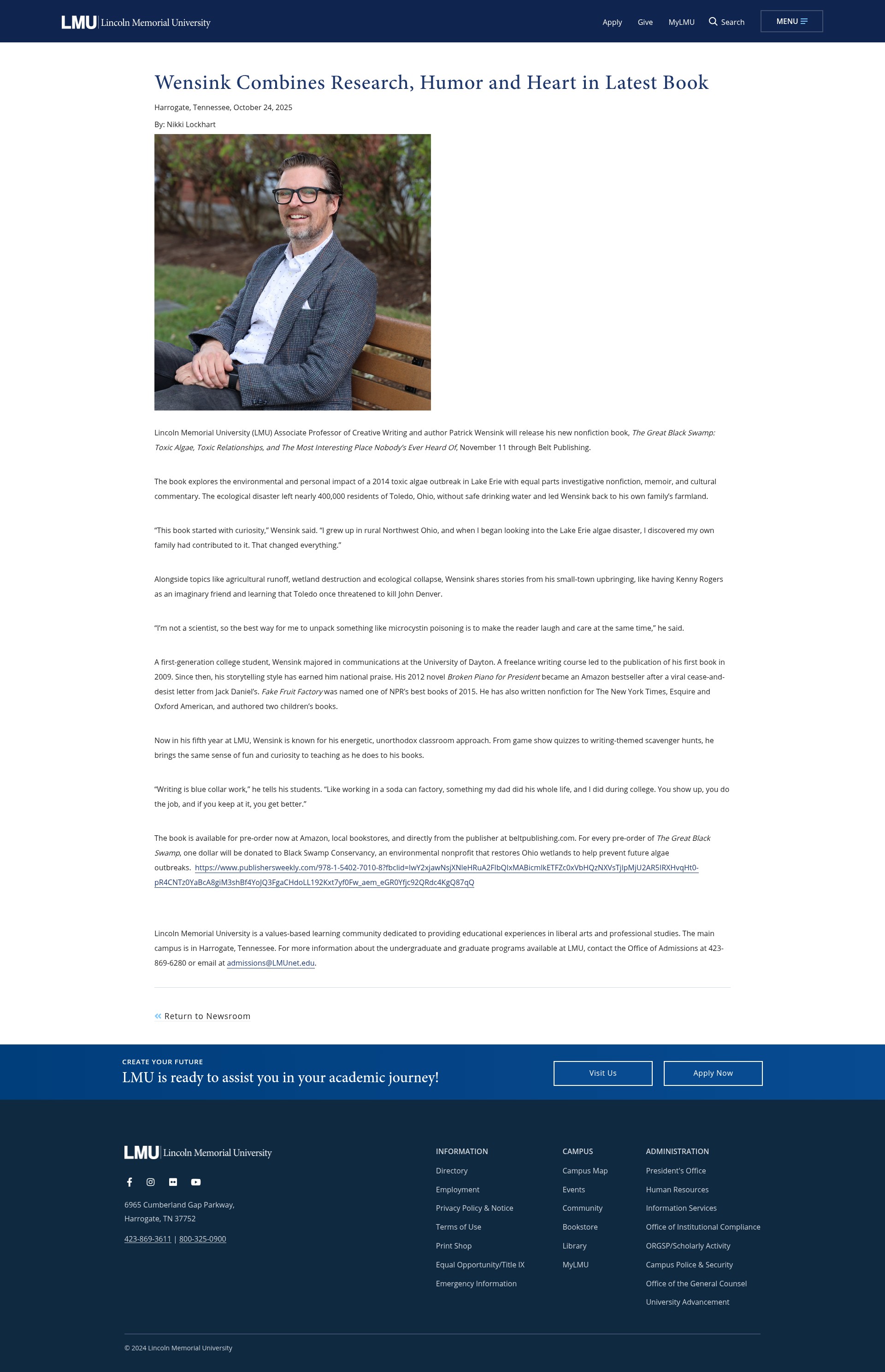 Screenshot of www.lmunet.edu