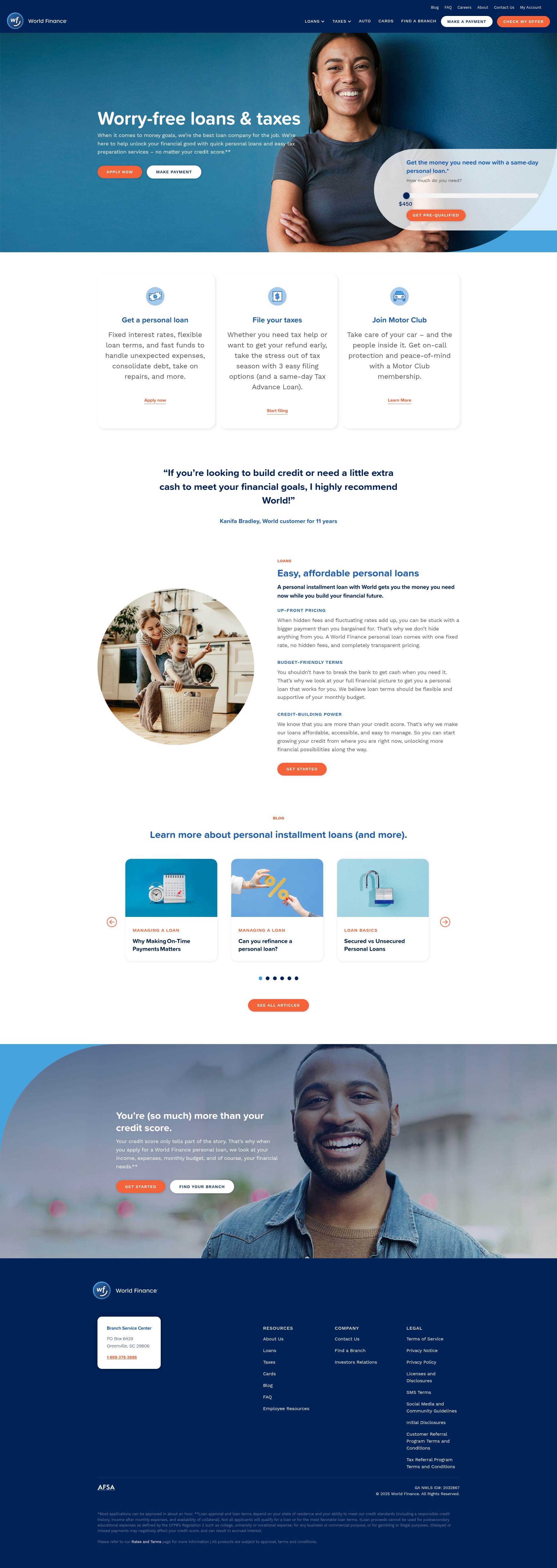 Screenshot of www.loansbyworld.com