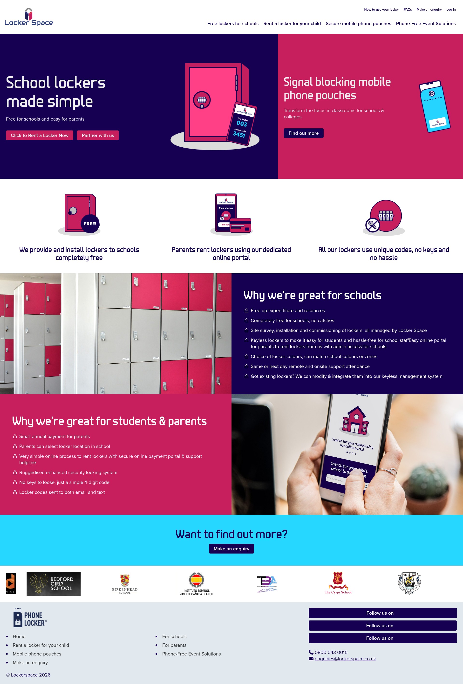 Screenshot of www.lockerspace.co.uk