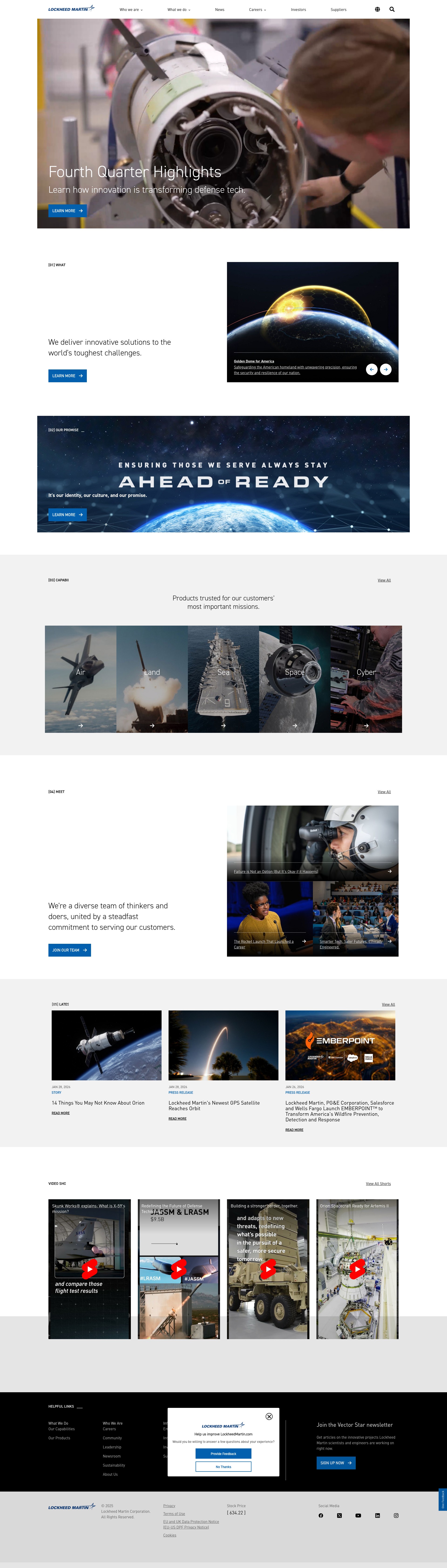 Screenshot of www.lockheedmartin.com