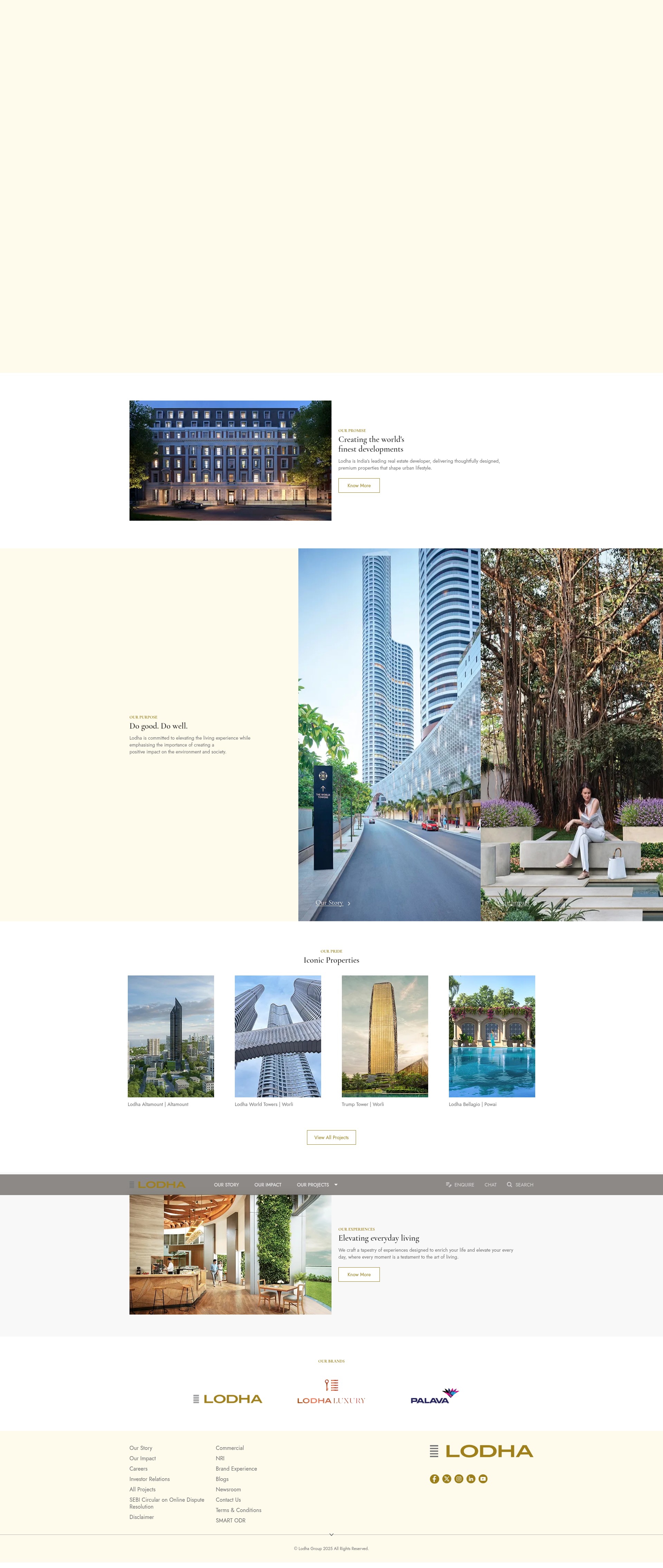Screenshot of www.lodhagroup.com
