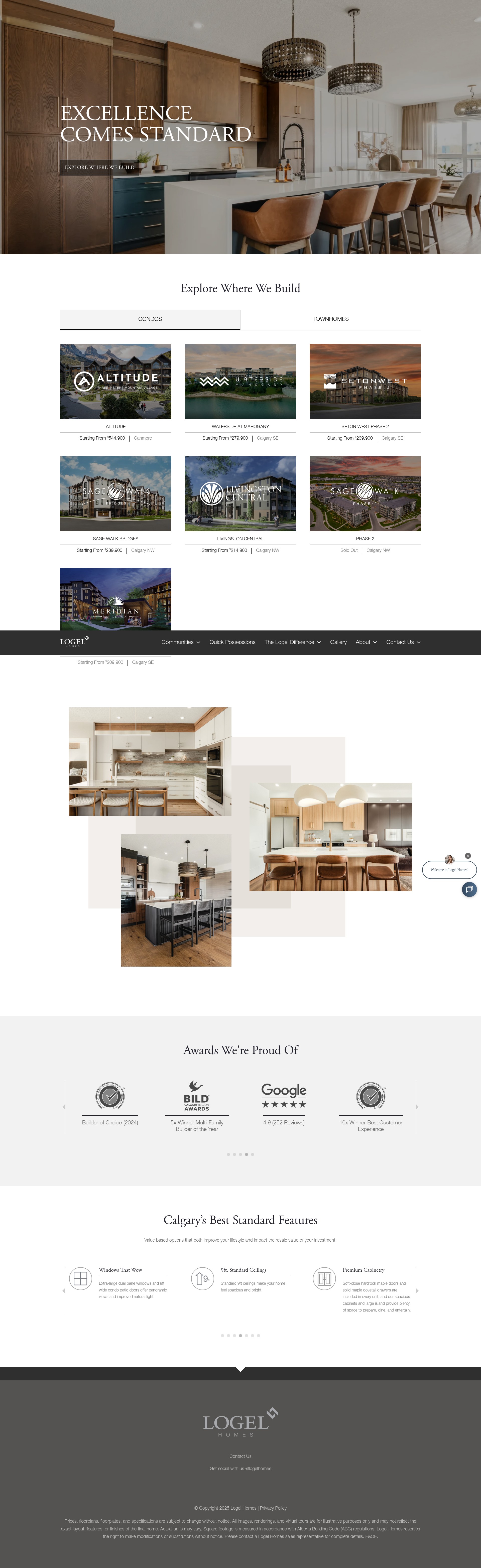 Screenshot of www.logelhomes.com