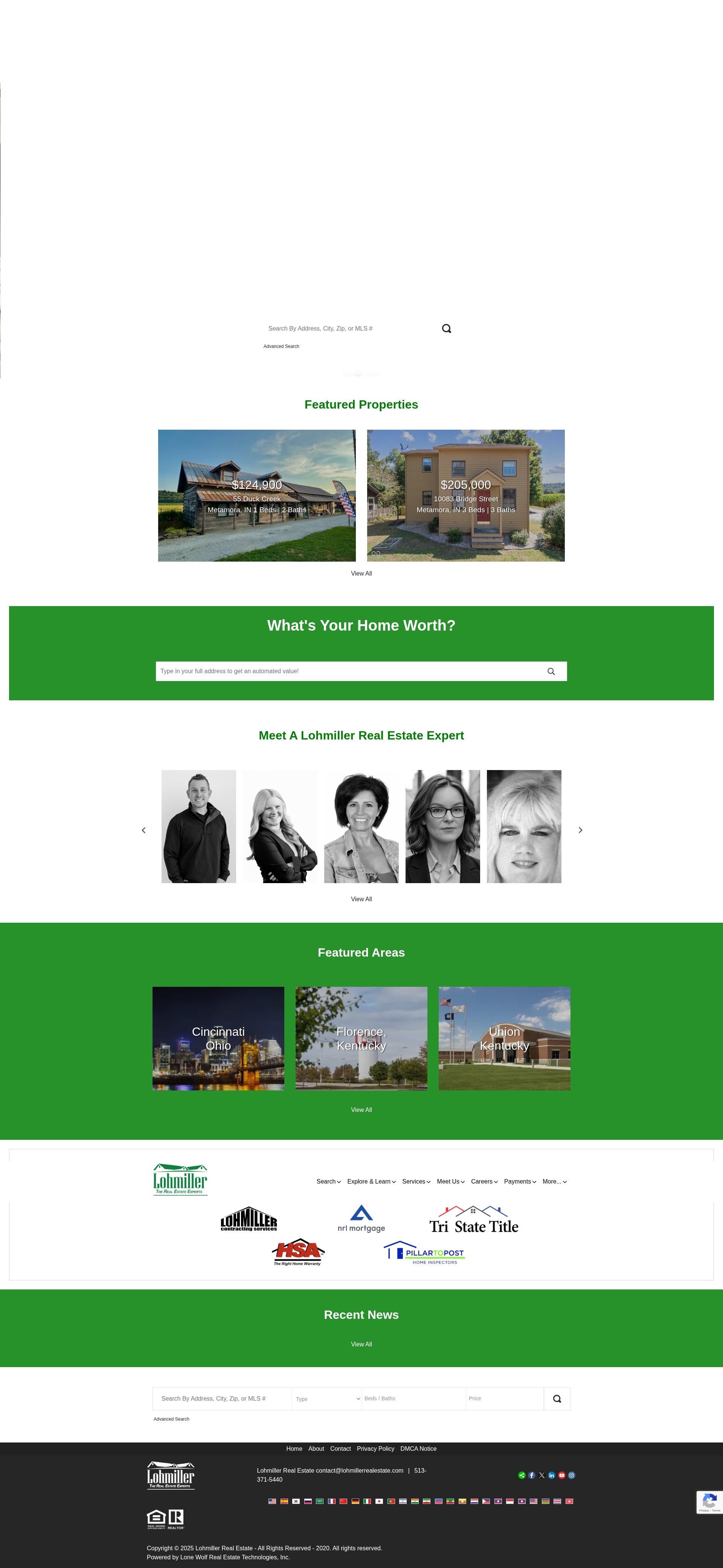 Screenshot of www.lohmillerrealestate.com