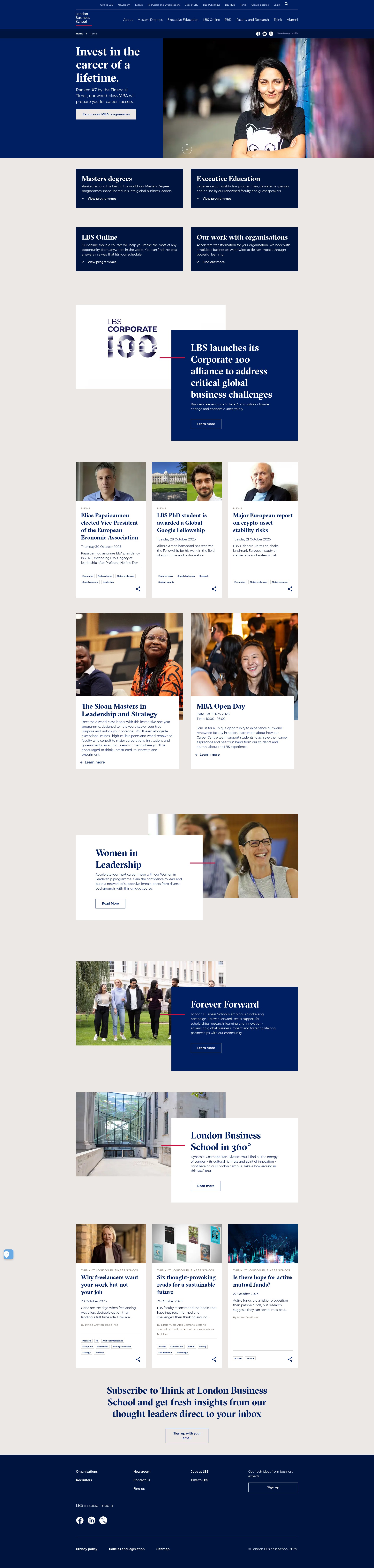 Screenshot of www.london.edu