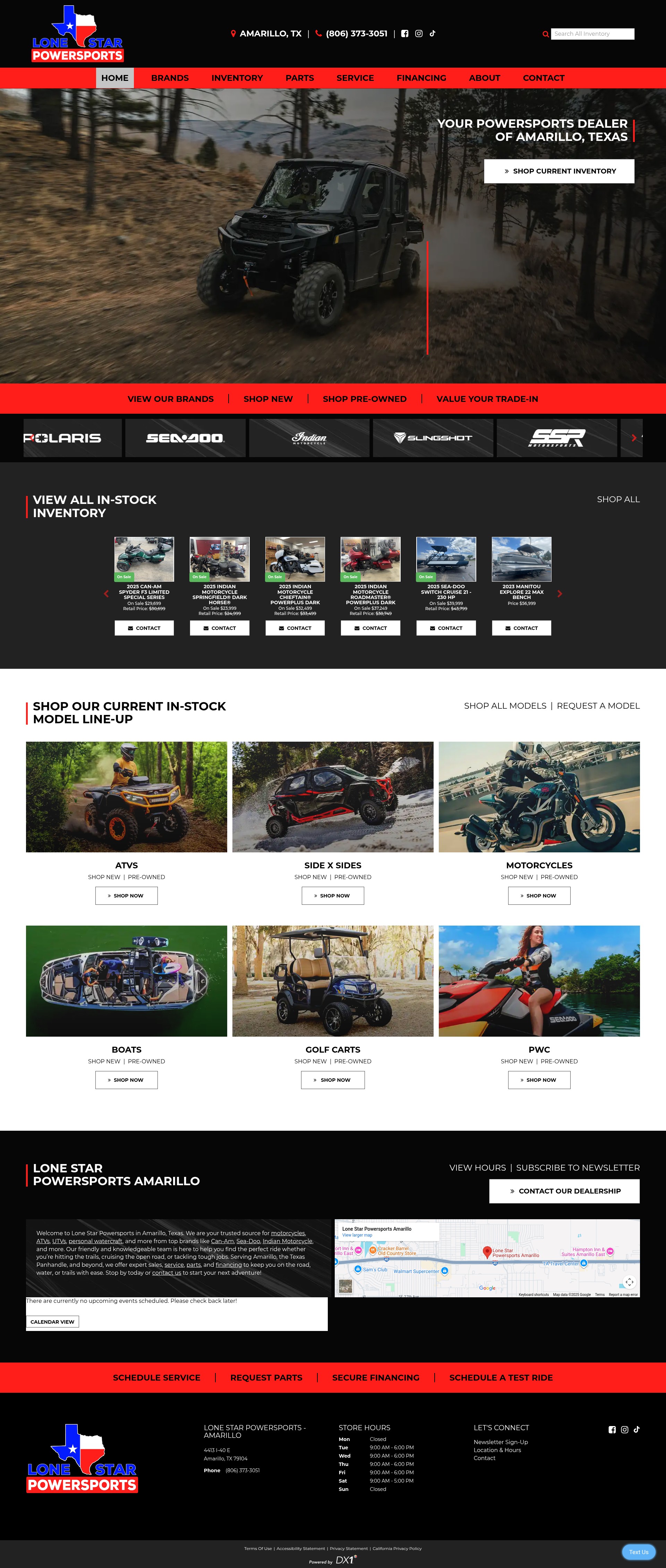 Screenshot of www.lonestarpowersportsamarillo.com