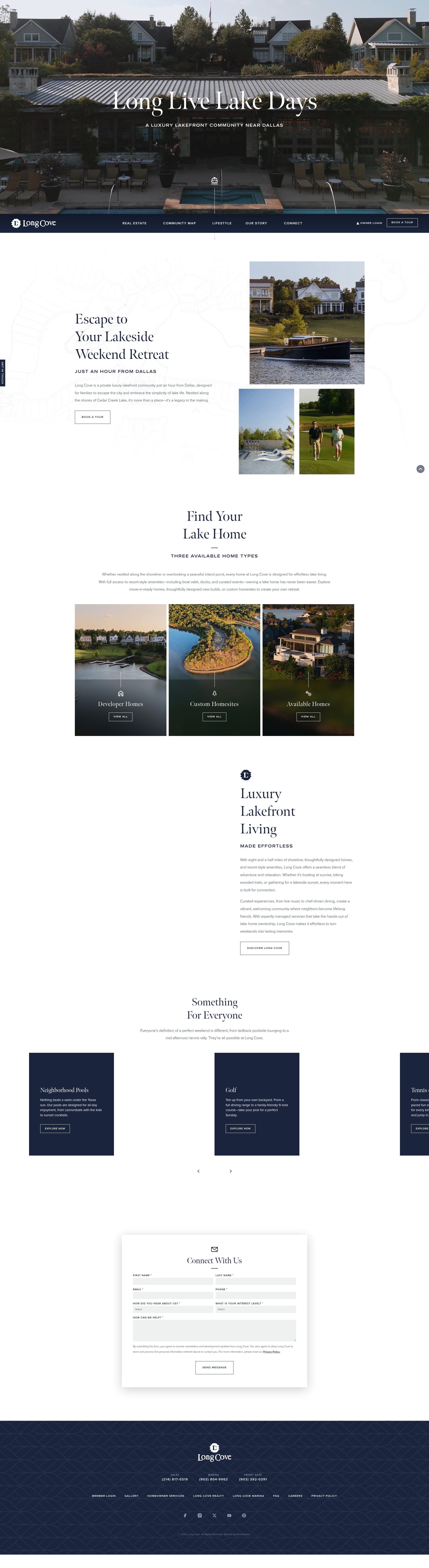 Screenshot of www.longcovetx.com