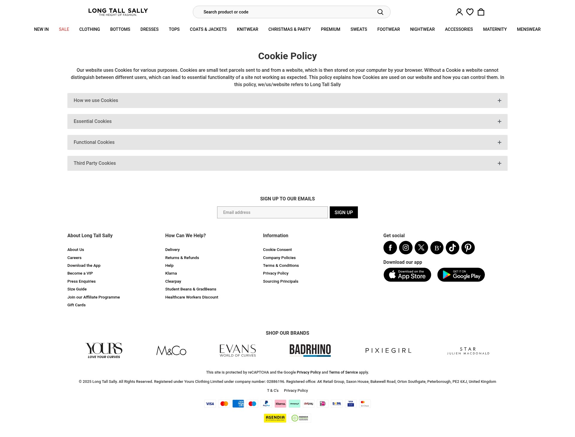 Screenshot of www.longtallsally.com