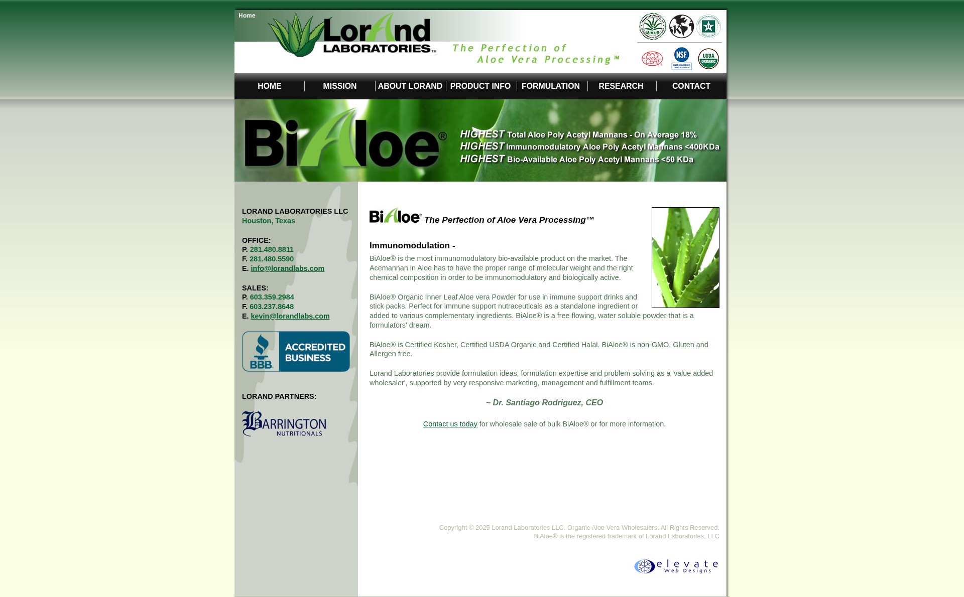 Screenshot of www.lorandlabs.com