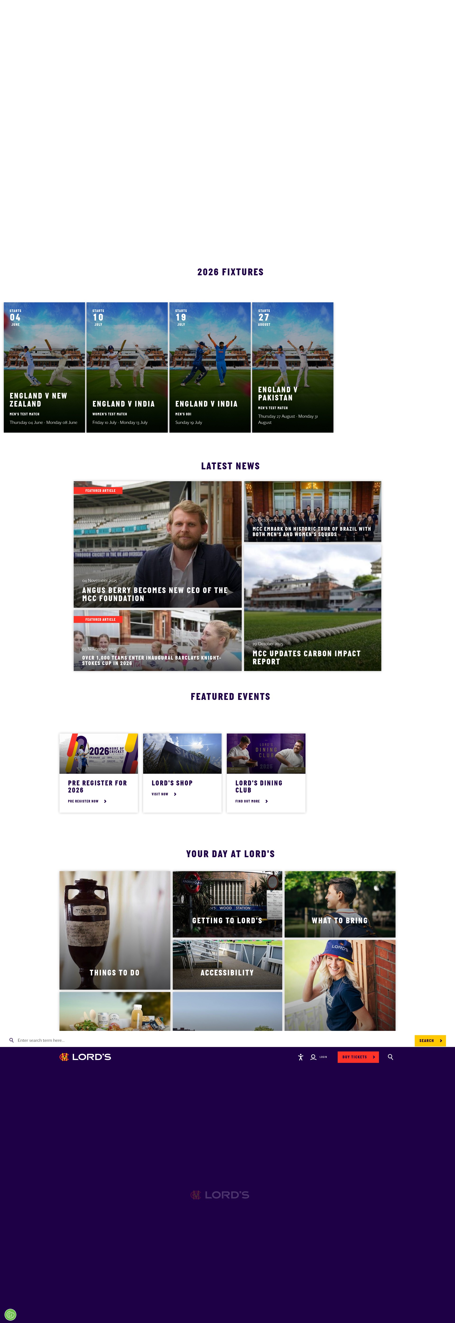 Screenshot of www.lords.org